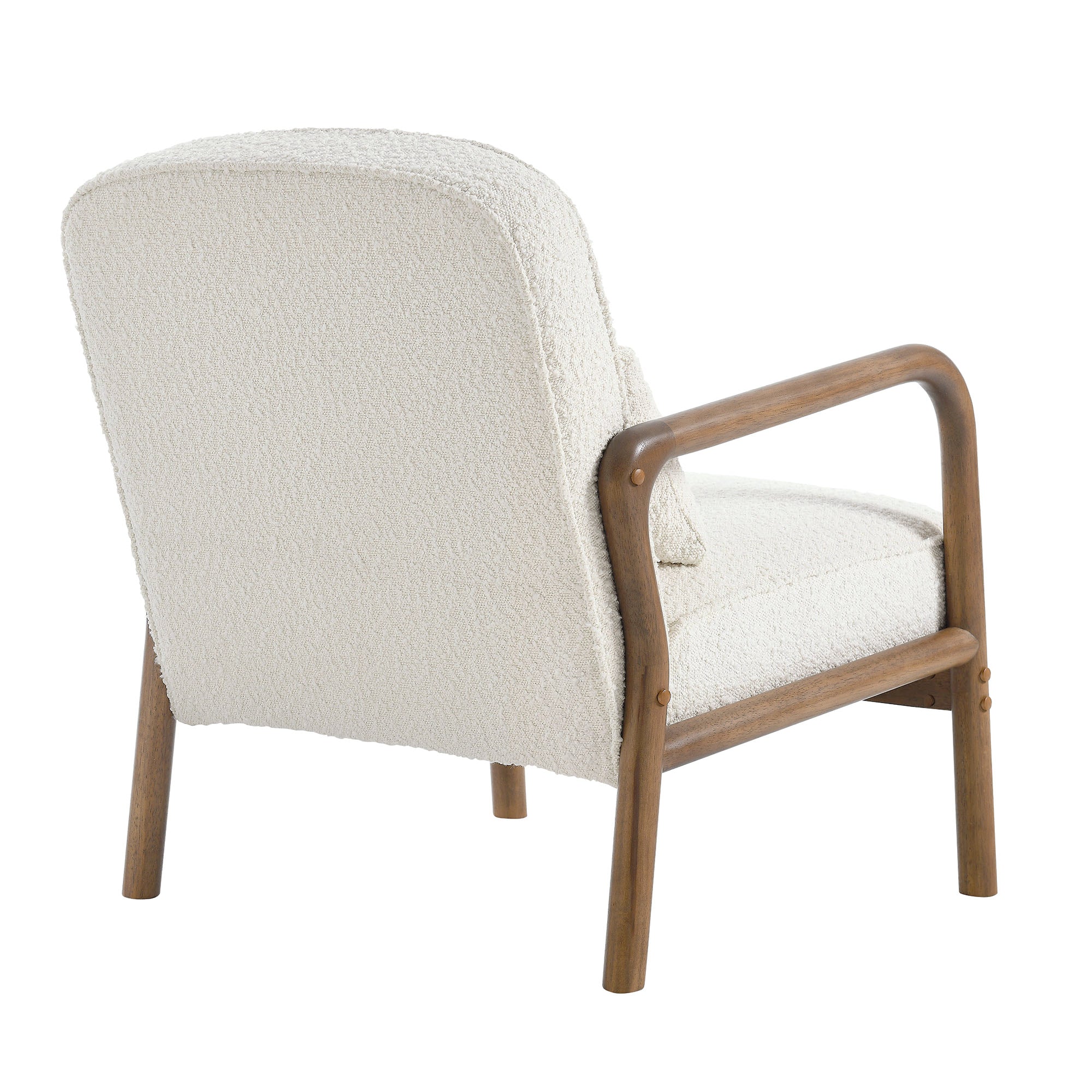 26 Inch Mid-Century Modern Boucle Fabric Armchair - Image 5