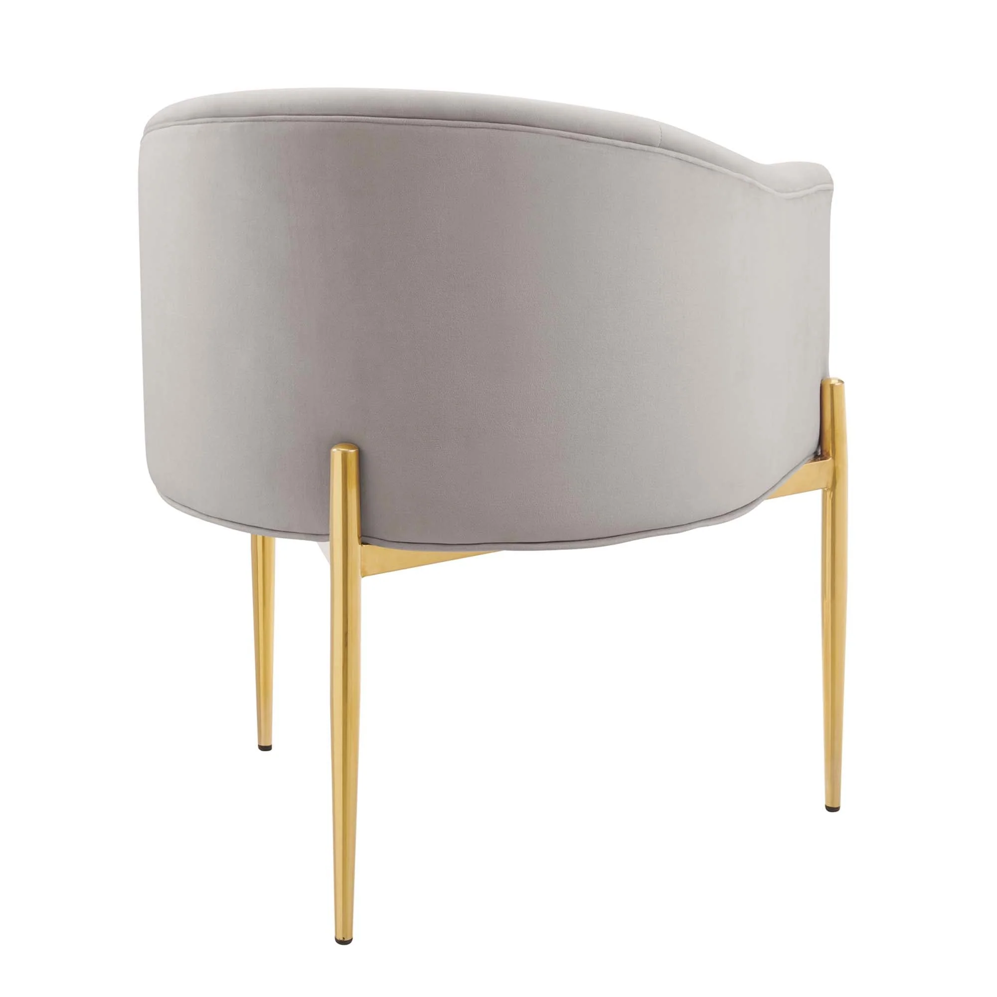 26 Inch Performance Velvet Accent Armchair with Gold Legs and Button Tufting - Image 22