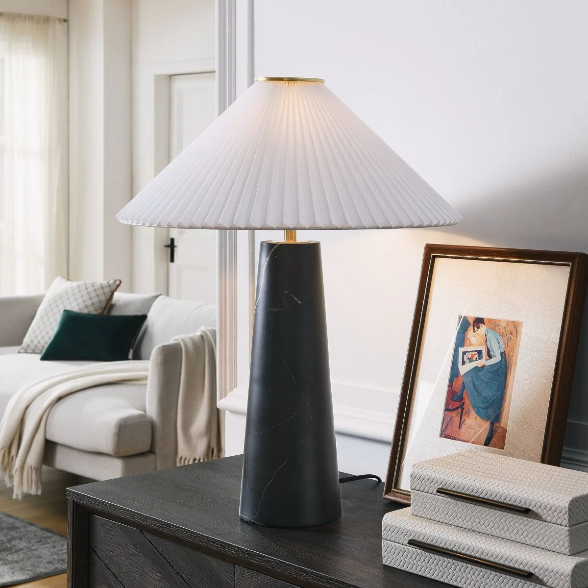 26" Table Lamp with Pleated Shade — Elegant Decorative Accent Lighting - Image 13
