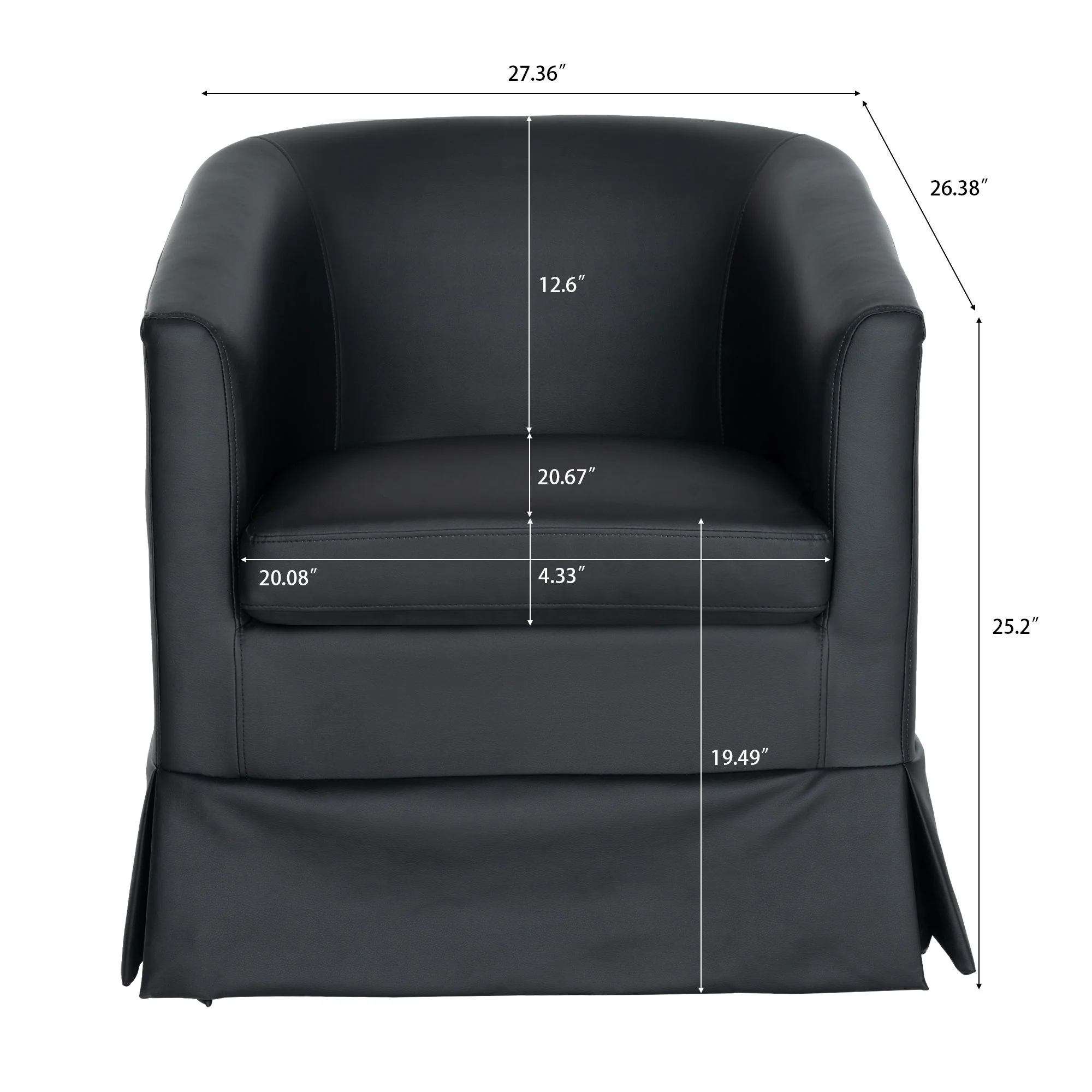 27.36" Wide Swivel Chair - Image 7