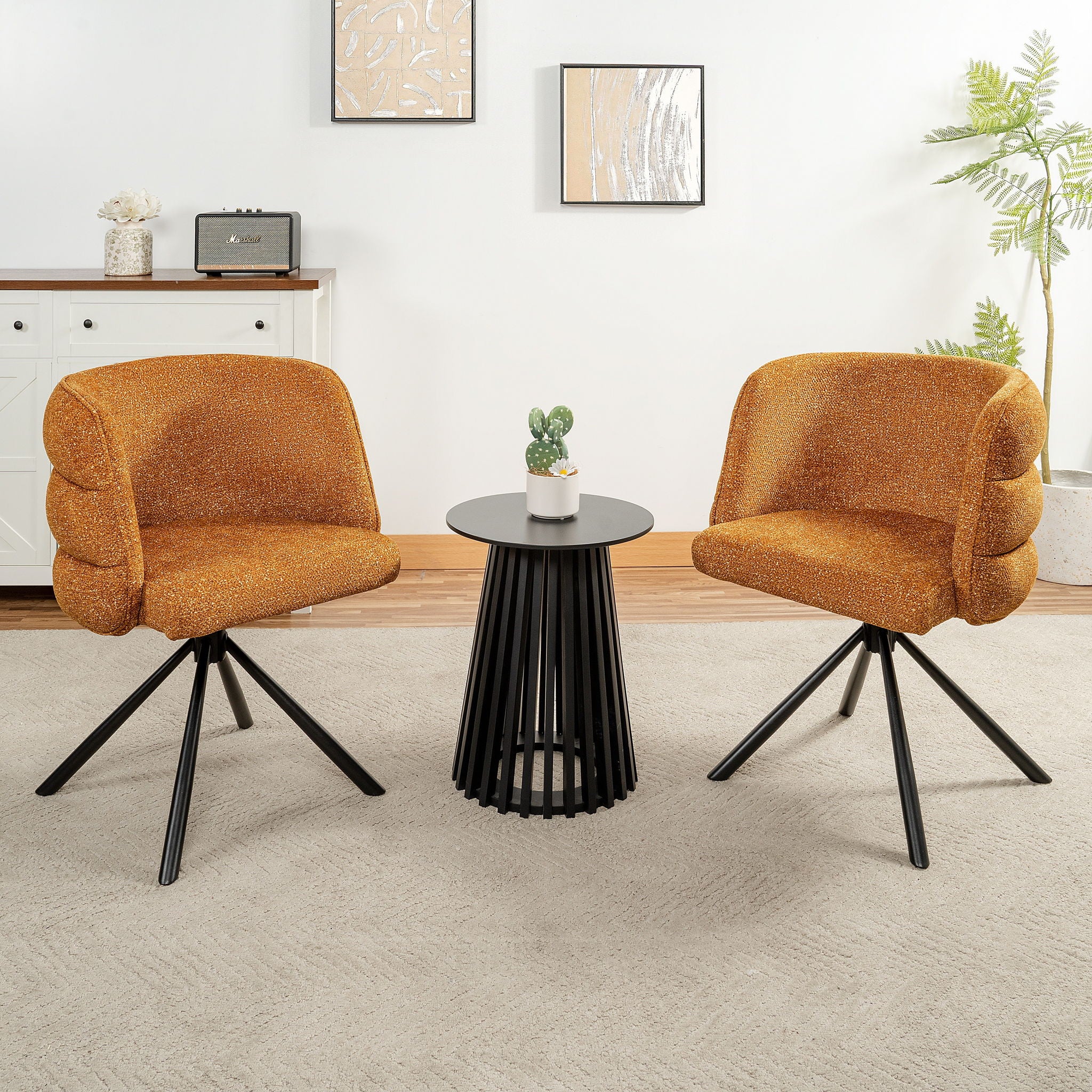 270 Degree Swivel Upholstered Desk Chairs (Set of 2) - Image 9