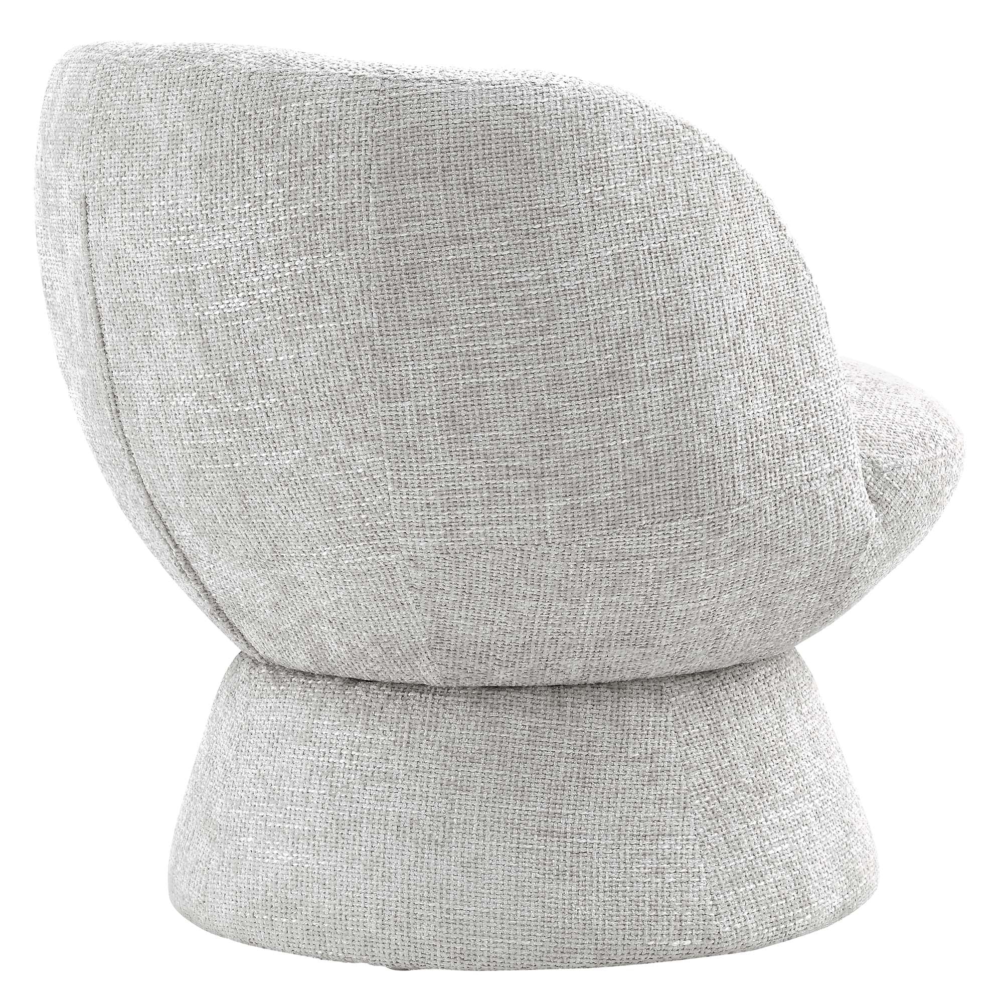28 Inch Chenille Fabric Swivel Barrel Accent Chair - Image 19