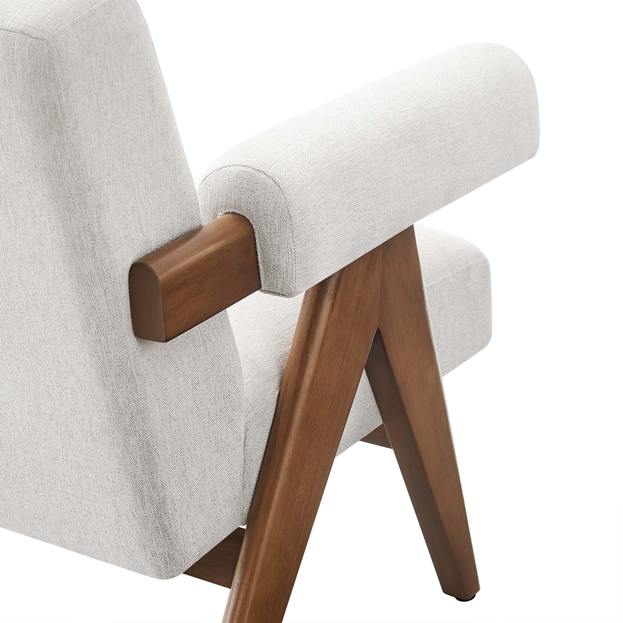 28 Inch Woven Heathered Fabric Armchair Set of 2 - Image 5