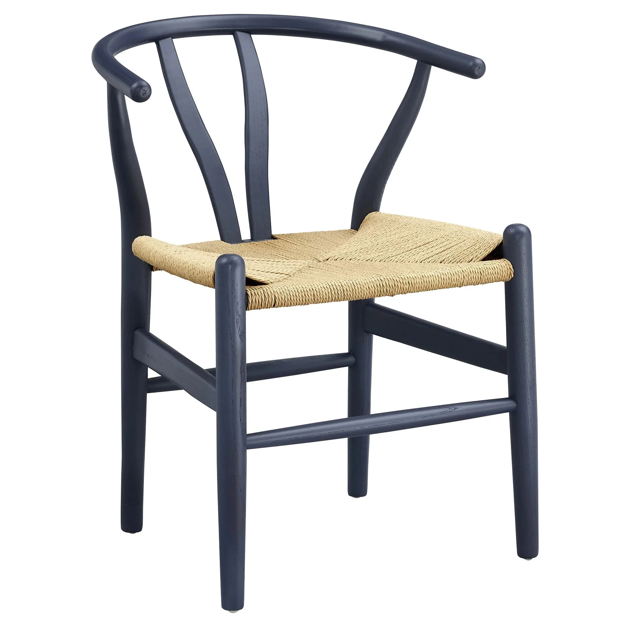 29 Inch Elm Wood Dining Side Chair with Woven Rope Seat - Image 42