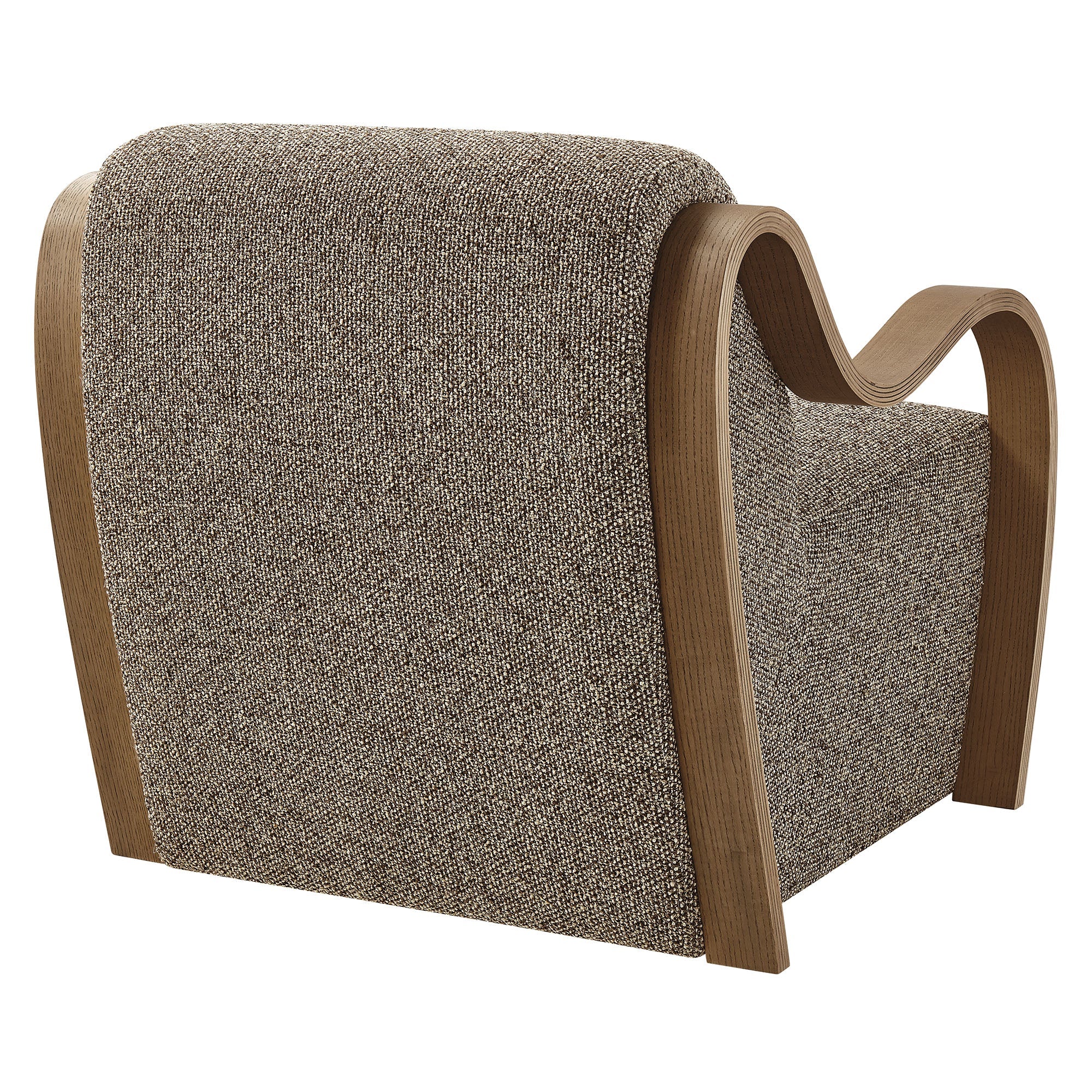 29 Inch Lattice Boucle Fabric Accent Armchair - Image 20