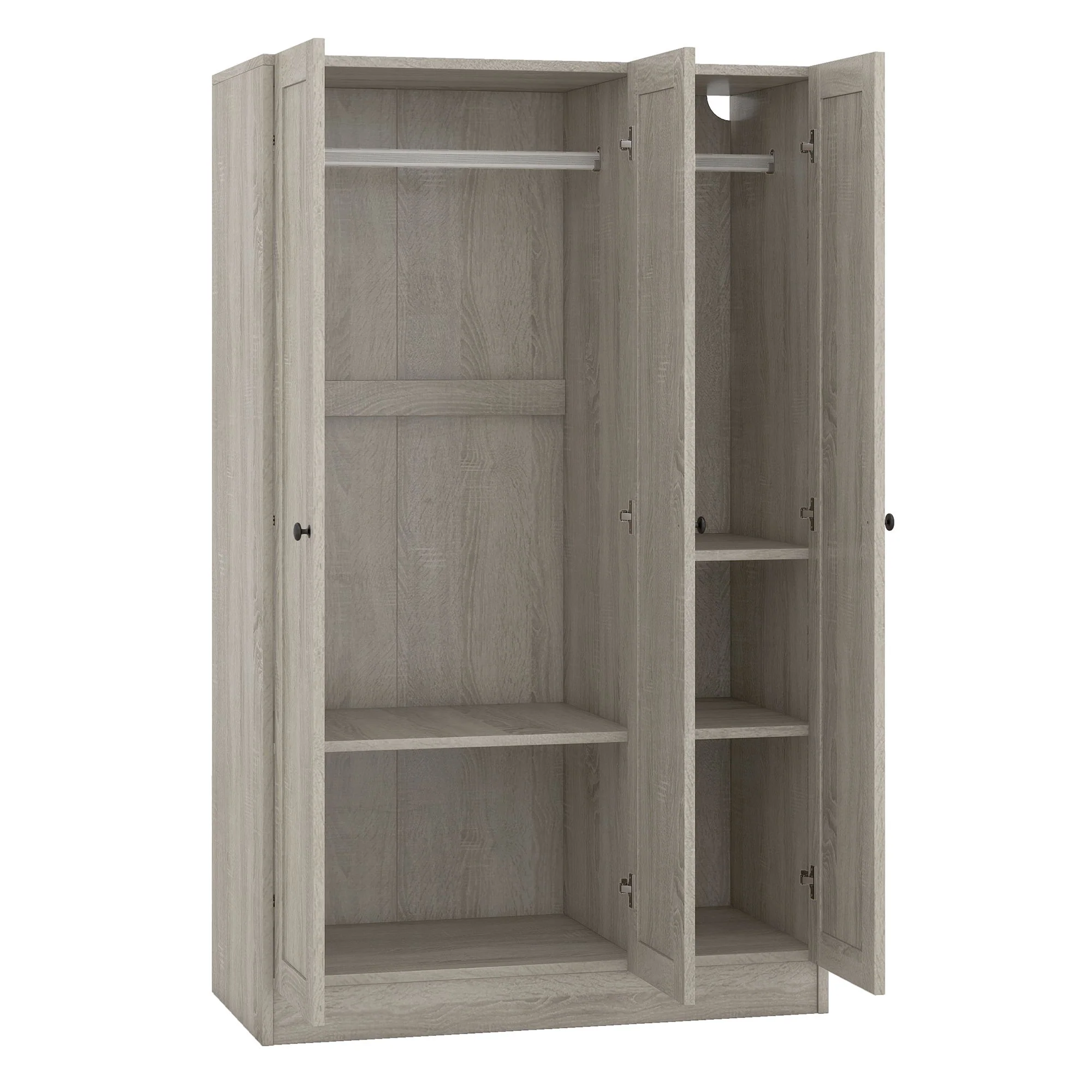 3 Door Shutter Wardrobe With Shelves - Image 3