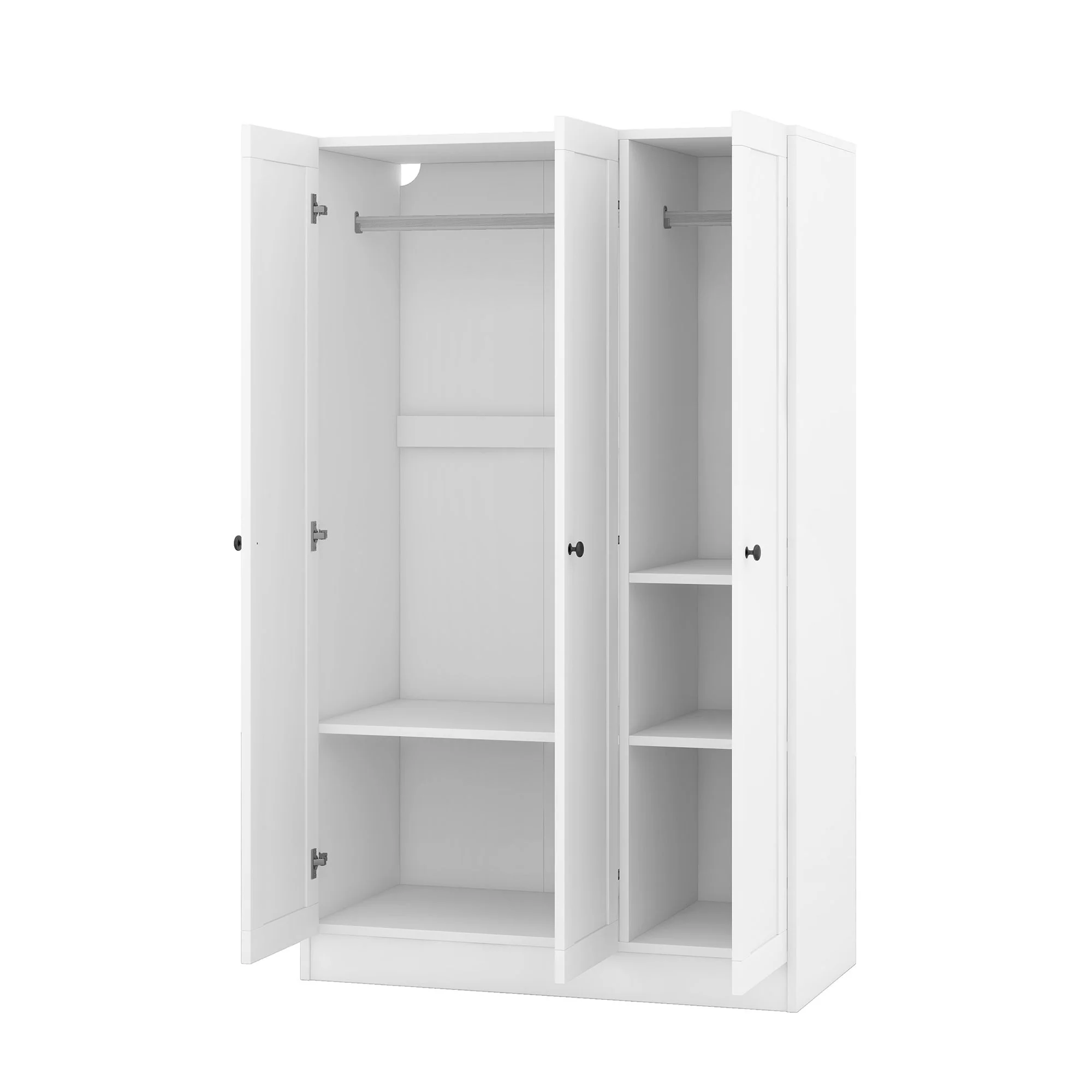3 Door Shutter Wardrobe With Shelves - Image 6