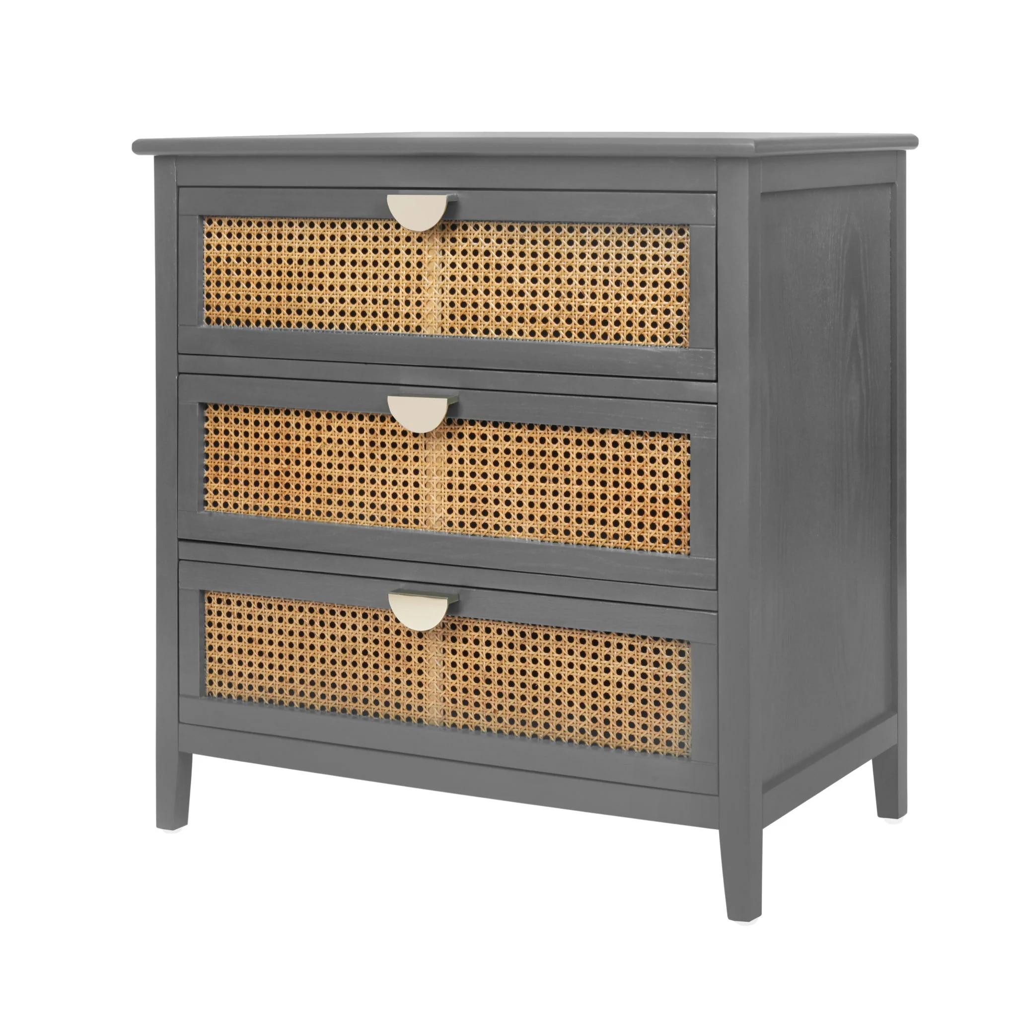 3 Drawer Cabinet, Natural Rattan, American Furniture - Image 15