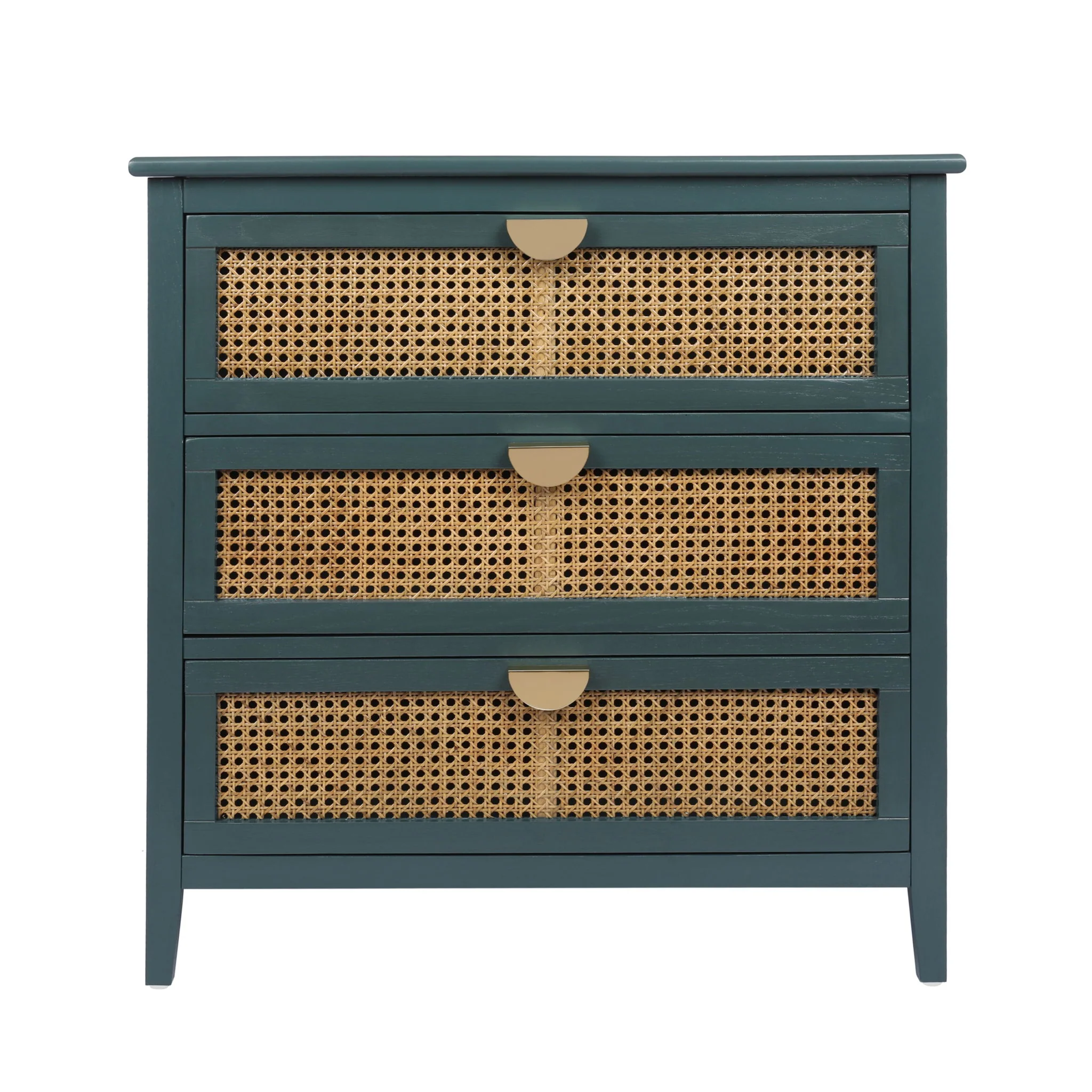 3 Drawer Cabinet, Natural Rattan, American Furniture - Image 2