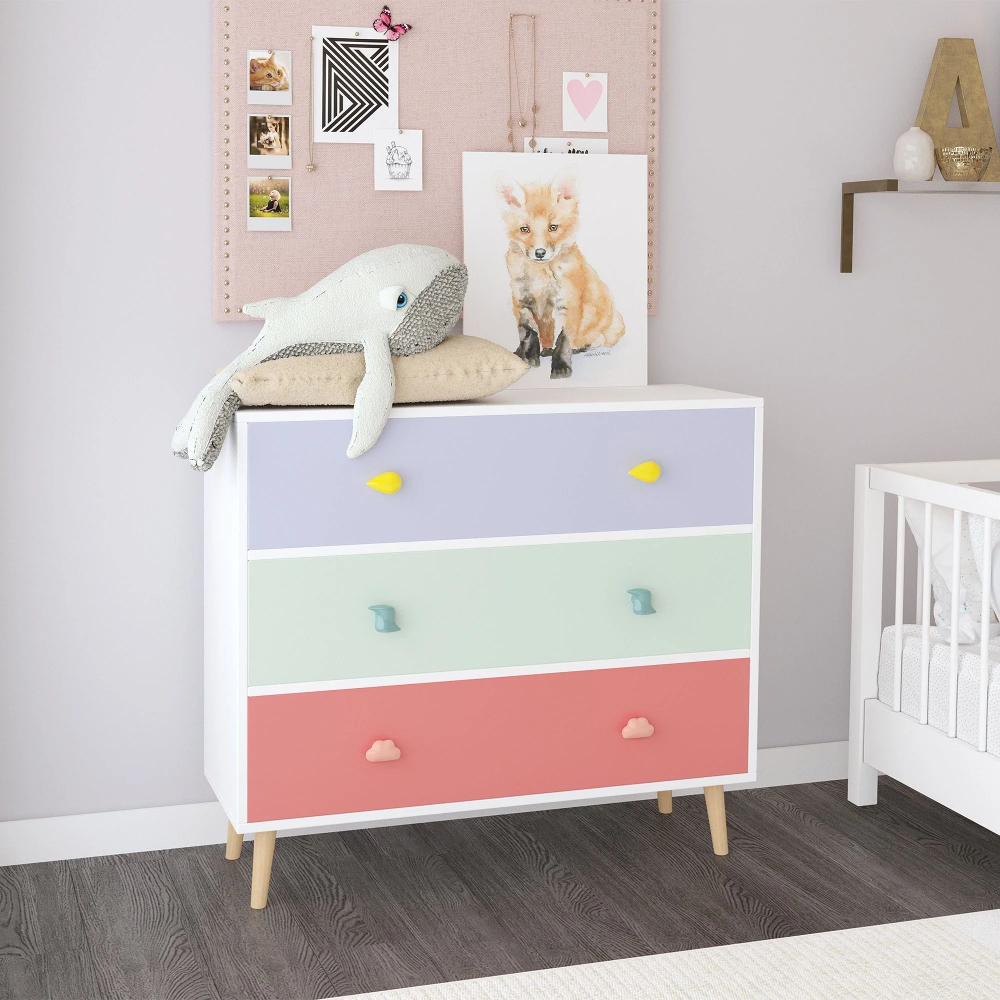 3 Drawer Dresser, Storage Cabinet With Anti Tip Safety - Image 11