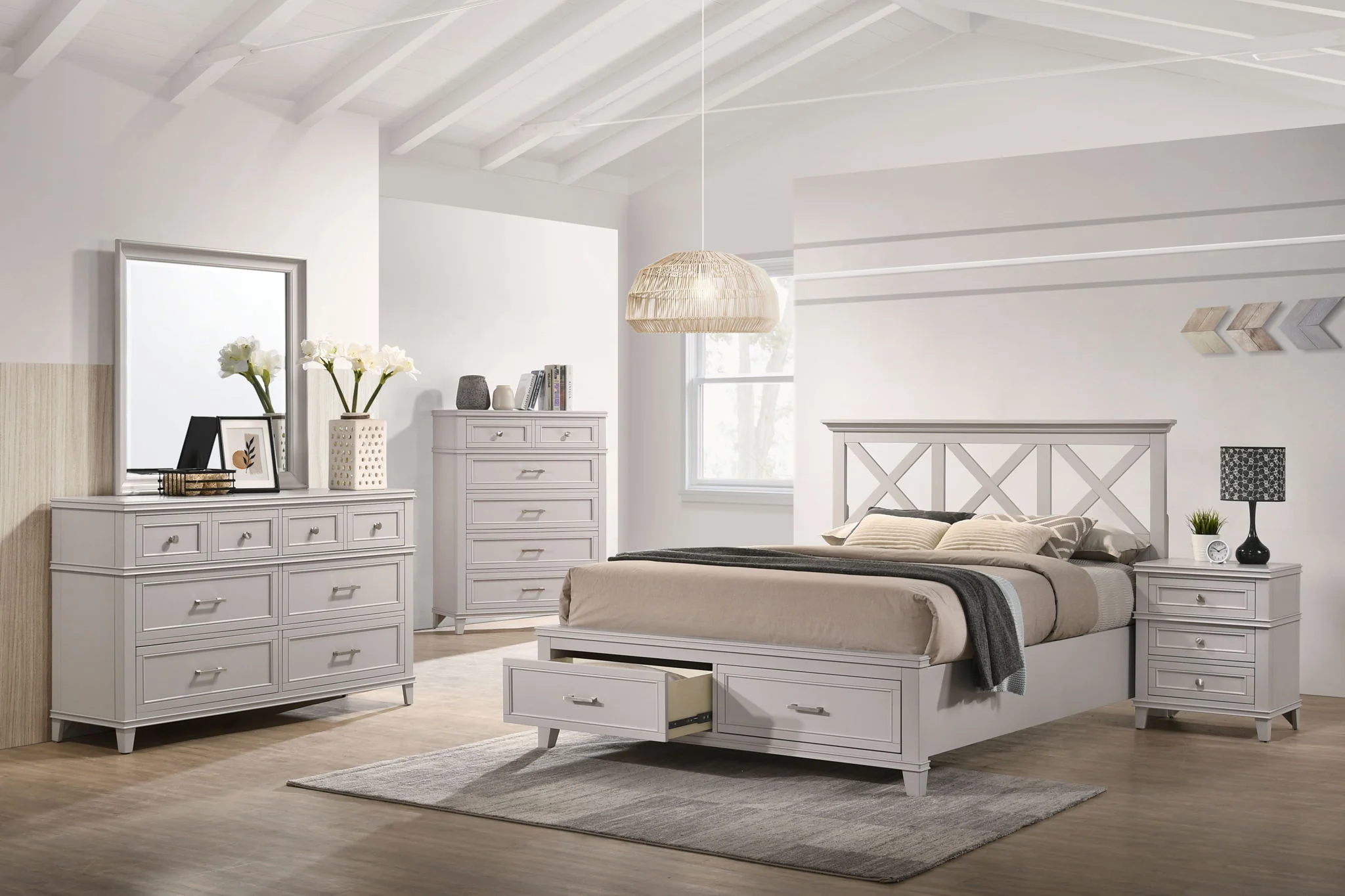 3 Drawer Nightstand With USB - Image 10