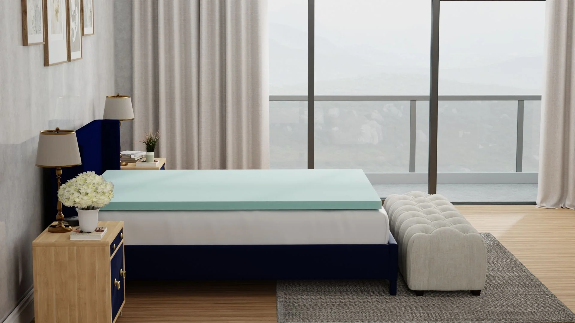3" Gel Plush Memory Foam Cooling Mattress Topper - Image 5