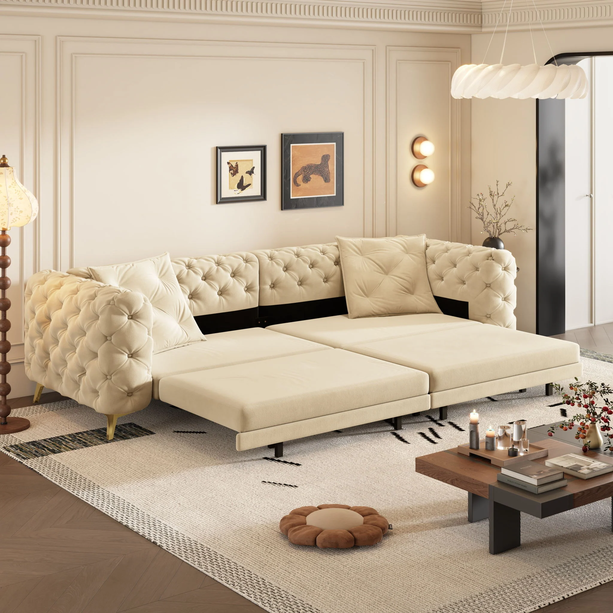 3-In-1 Convertible Sleeper Sofa - Image 4
