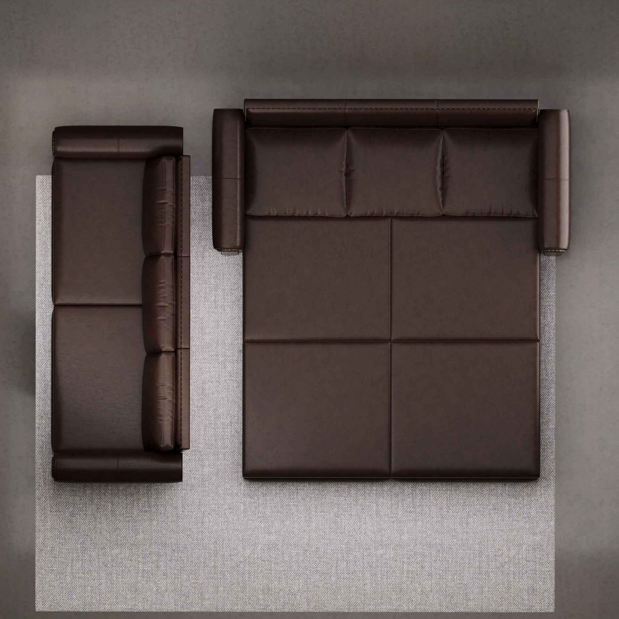 3 In 1 Convertible Sleeper Sofa With Nailhead Trim & Rolled Arm - Image 35