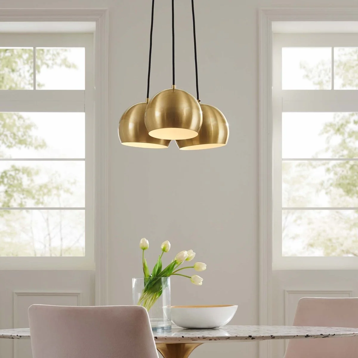 3-Light Industrial Metal Pendant Ceiling Light Fixture, Hanging Lamp for Home - Image 5