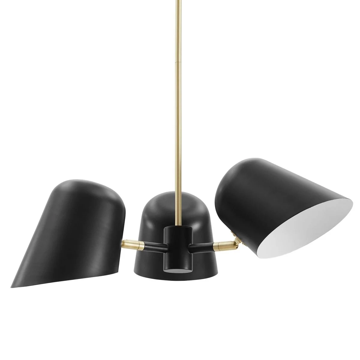3-Light Mid-Century Pendant Chandelier with Metal Shades – Classic Retro Design - Image 19