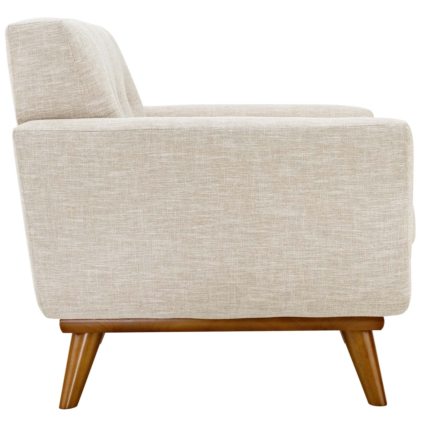 3 Piece 124" Gently Sloping Curved Upholstered Fabric Sofa Loveseat and Armchair Set - Image 16