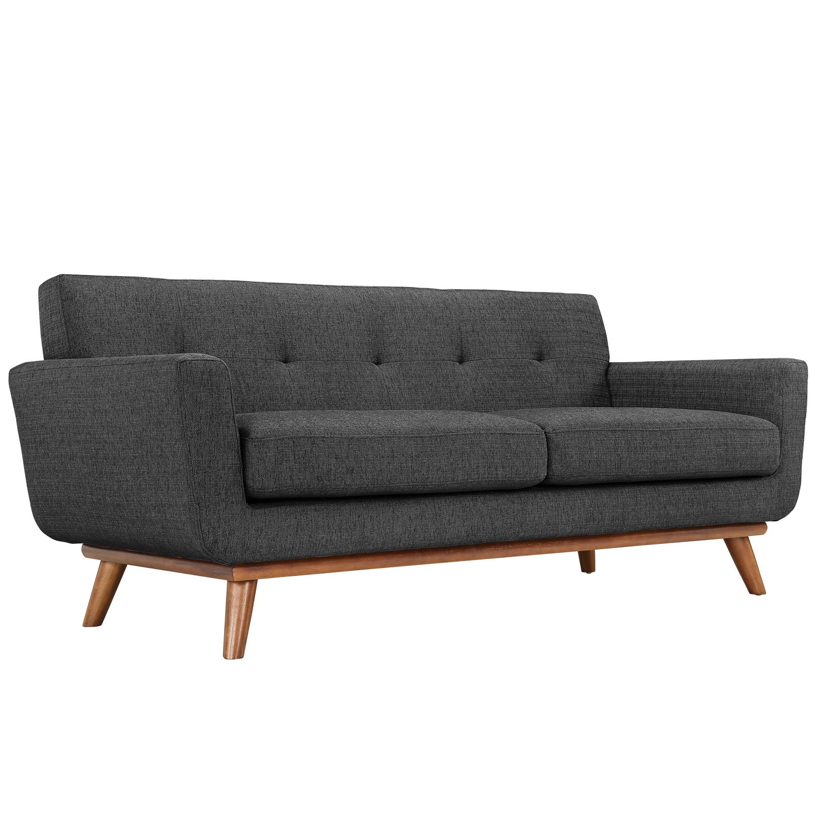 3 Piece 124" Gently Sloping Curved Upholstered Fabric Sofa Loveseat and Armchair Set - Image 21