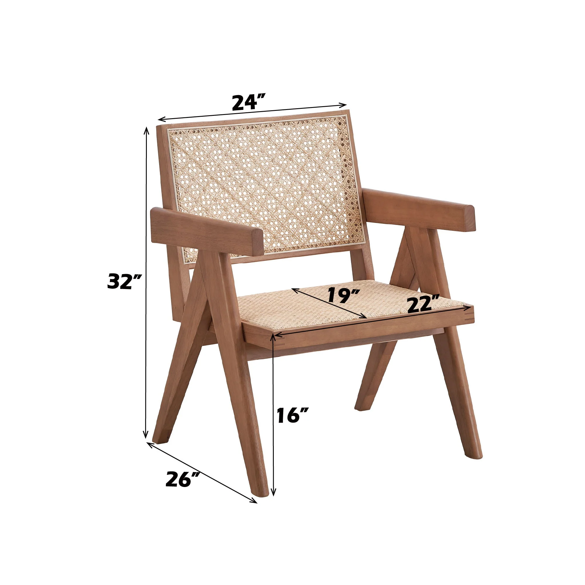 3 Piece Accent Chair Set And Matching End Table For Living Room - Natural - Image 3
