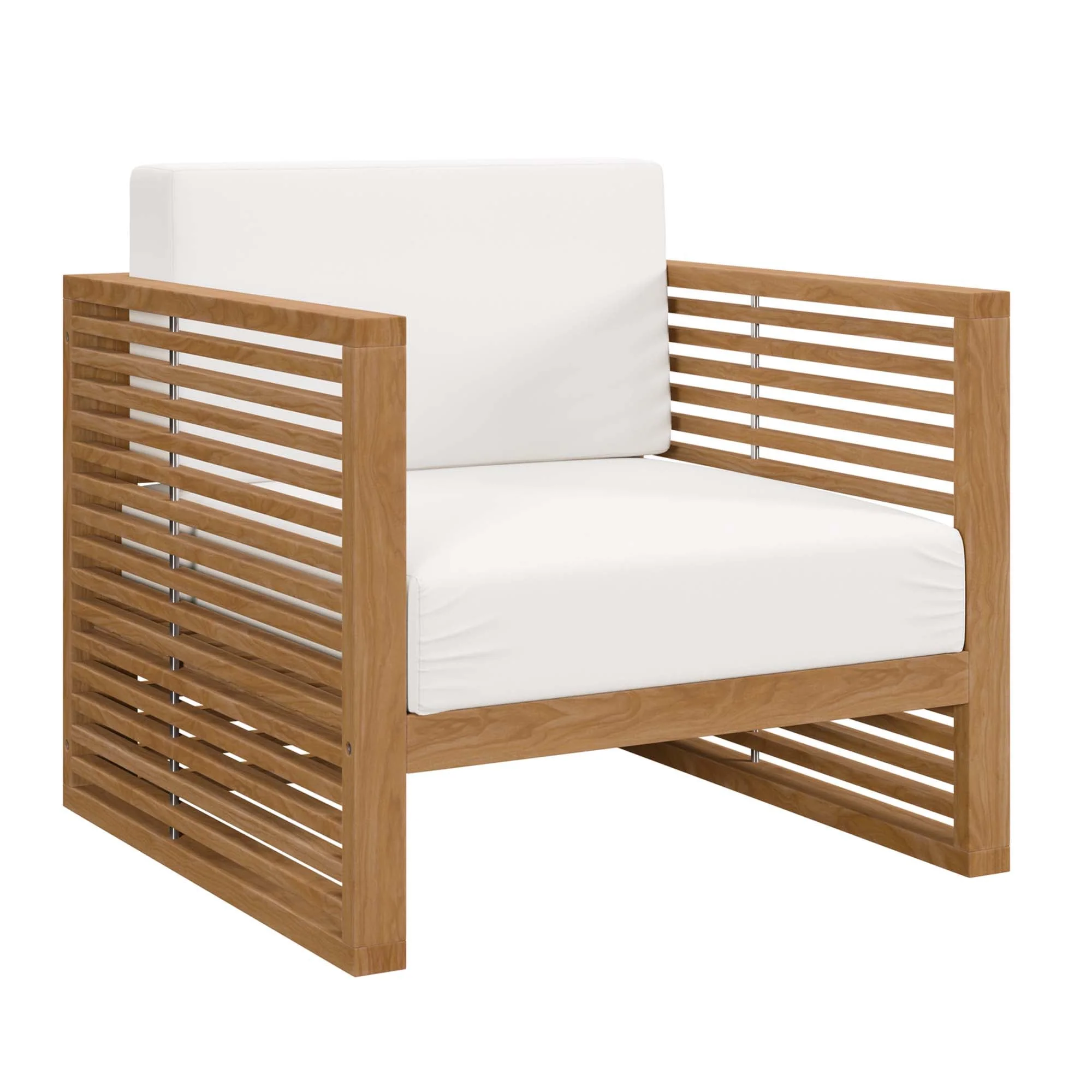 3-Piece Natural Teak Patio Furniture Set with Cushions for Patio & Deck - Image 6