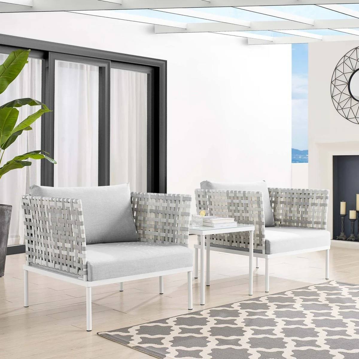 3-Piece Outdoor Patio Aluminum Seating Set - Image 8