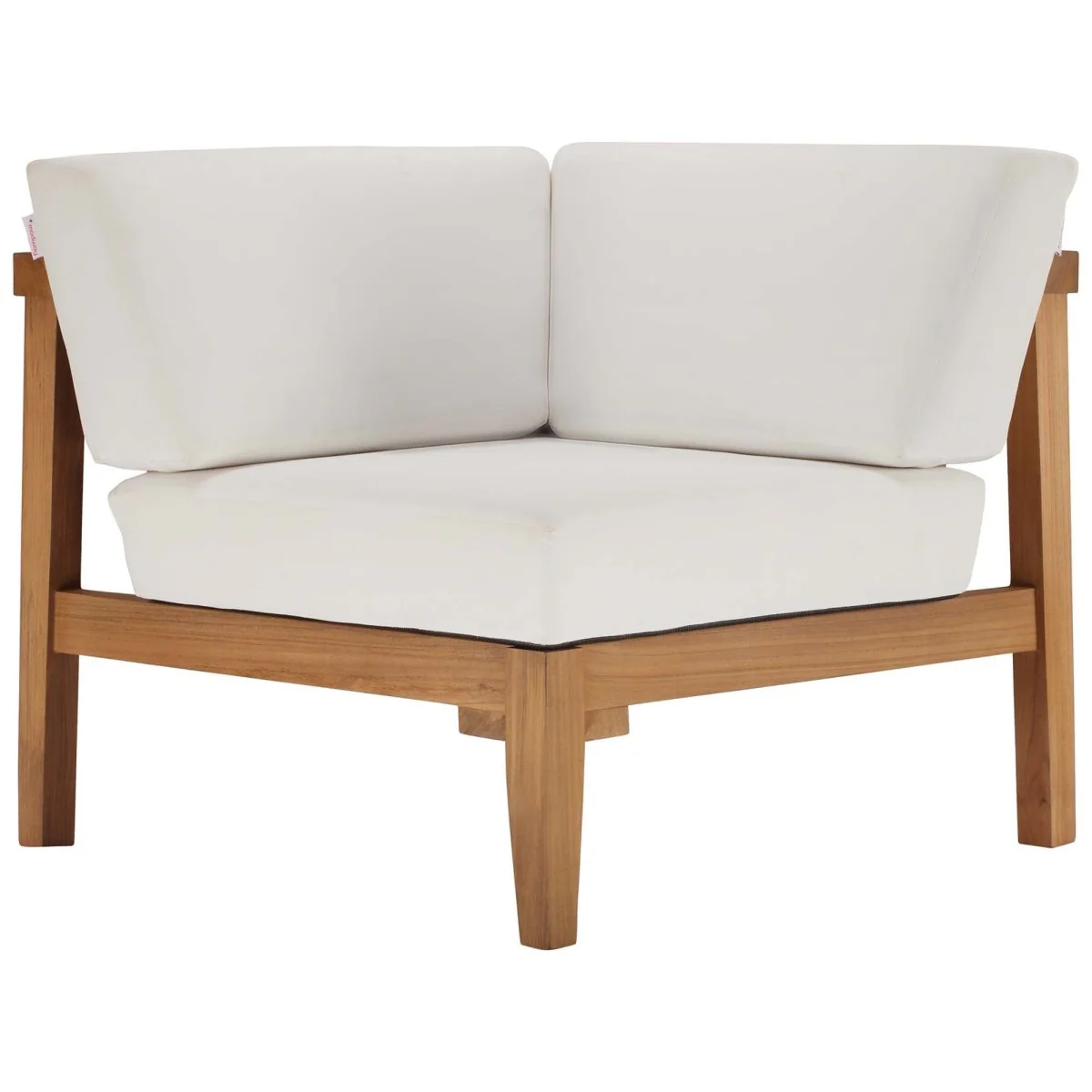3-Piece Outdoor Patio Teak Wood Sectional Sofa Set - Image 4