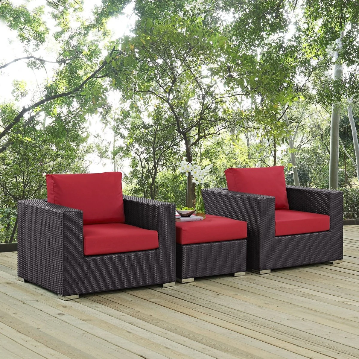 3-Piece Outdoor Patio Woven Rattan Sofa Set - Image 19