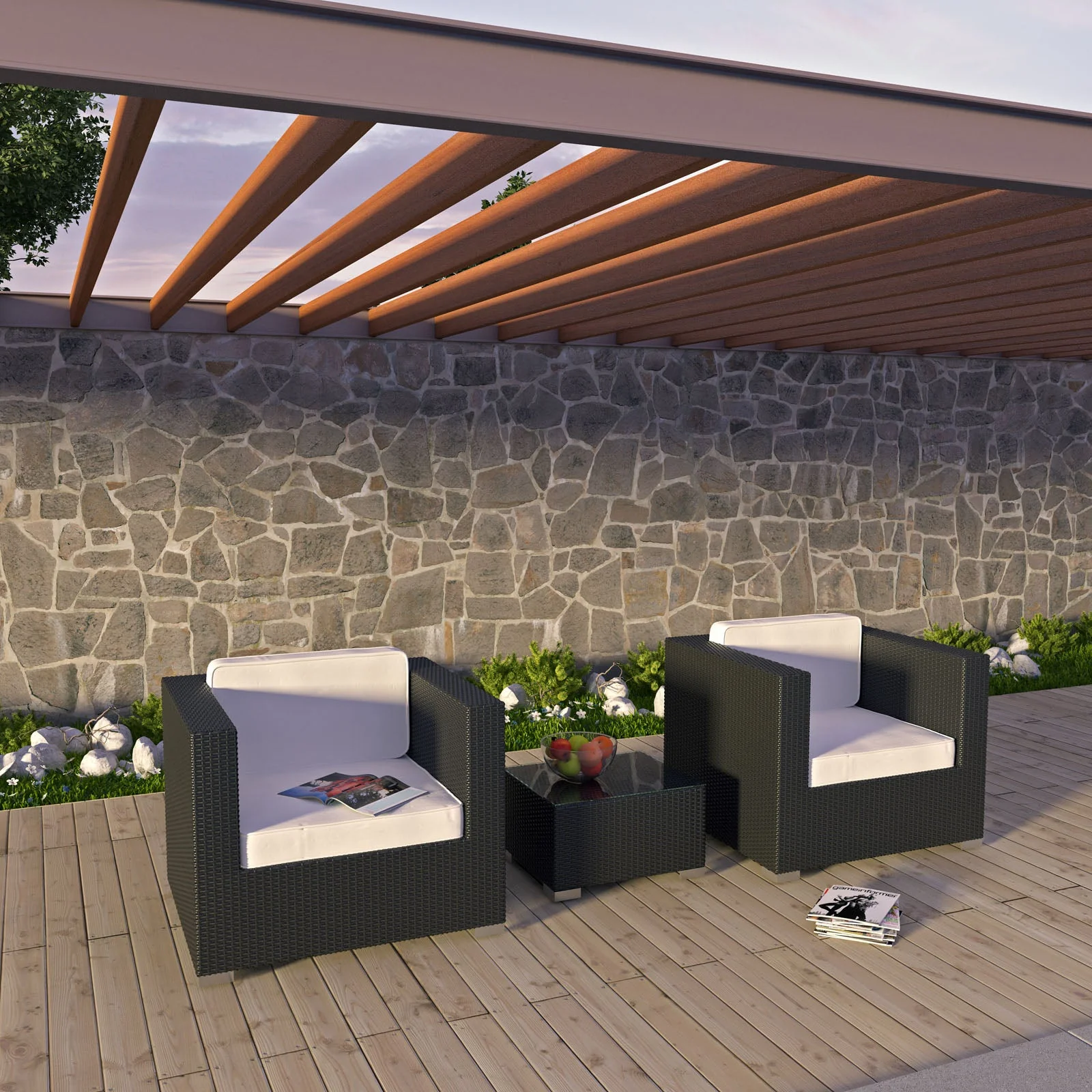 3-Piece Outdoor Wicker Patio Sofa and Armchair Set - Image 16