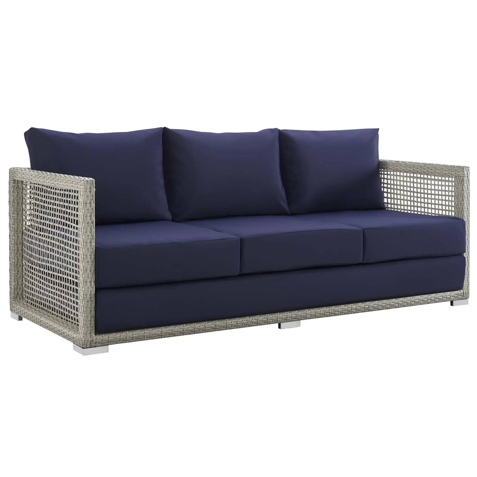 3-Piece Wicker Rattan Outdoor Patio Furniture Set for Deck and Garden Spaces - Image 14