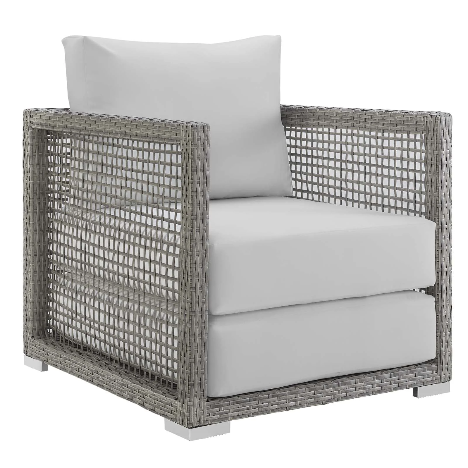 3-Piece Wicker Rattan Outdoor Patio Set with Table and Two Chairs, Patio Seating - Image 4