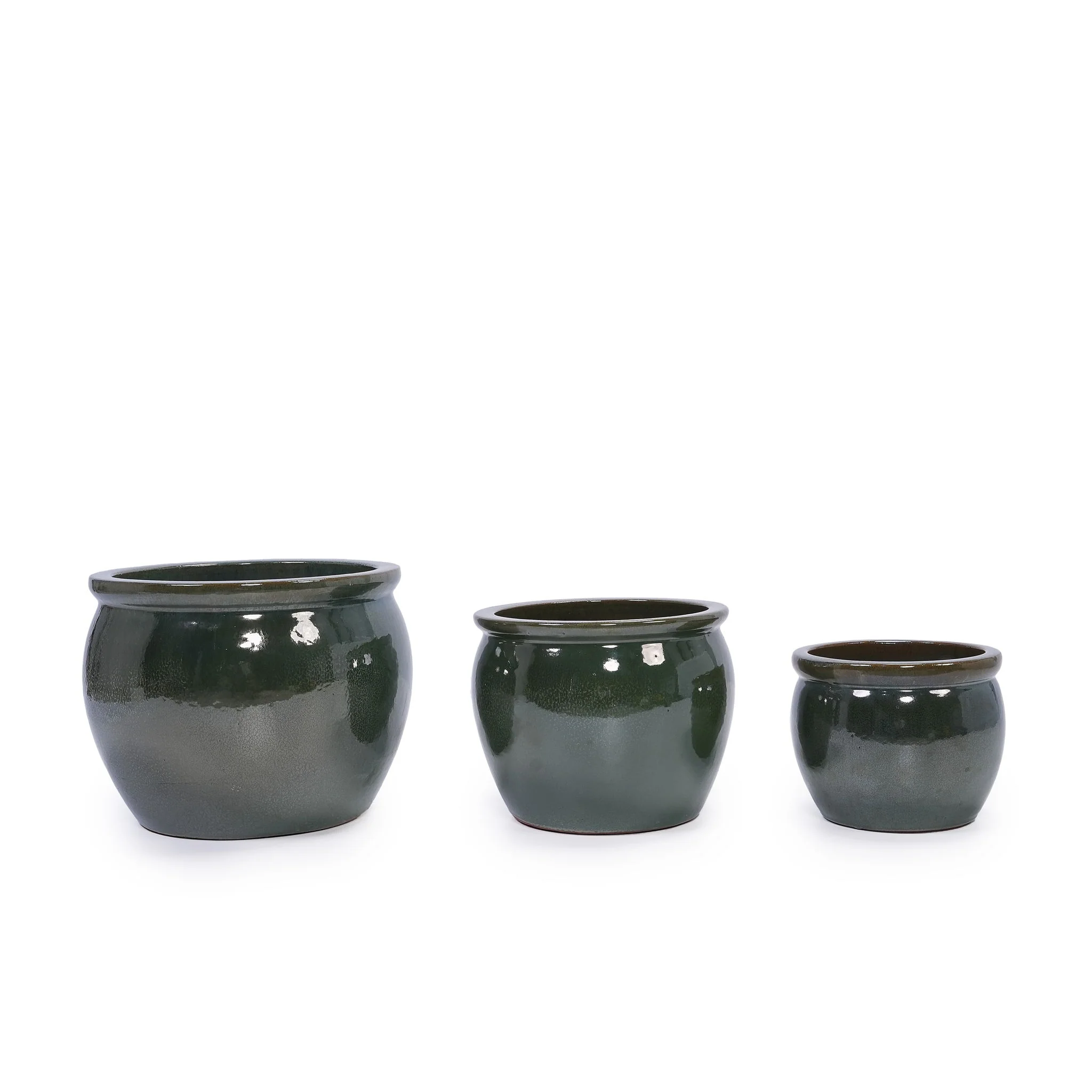 3 Pieces Ceramic Flowerpot, Planter For Patio, Garden Or Windowsills - Image 2
