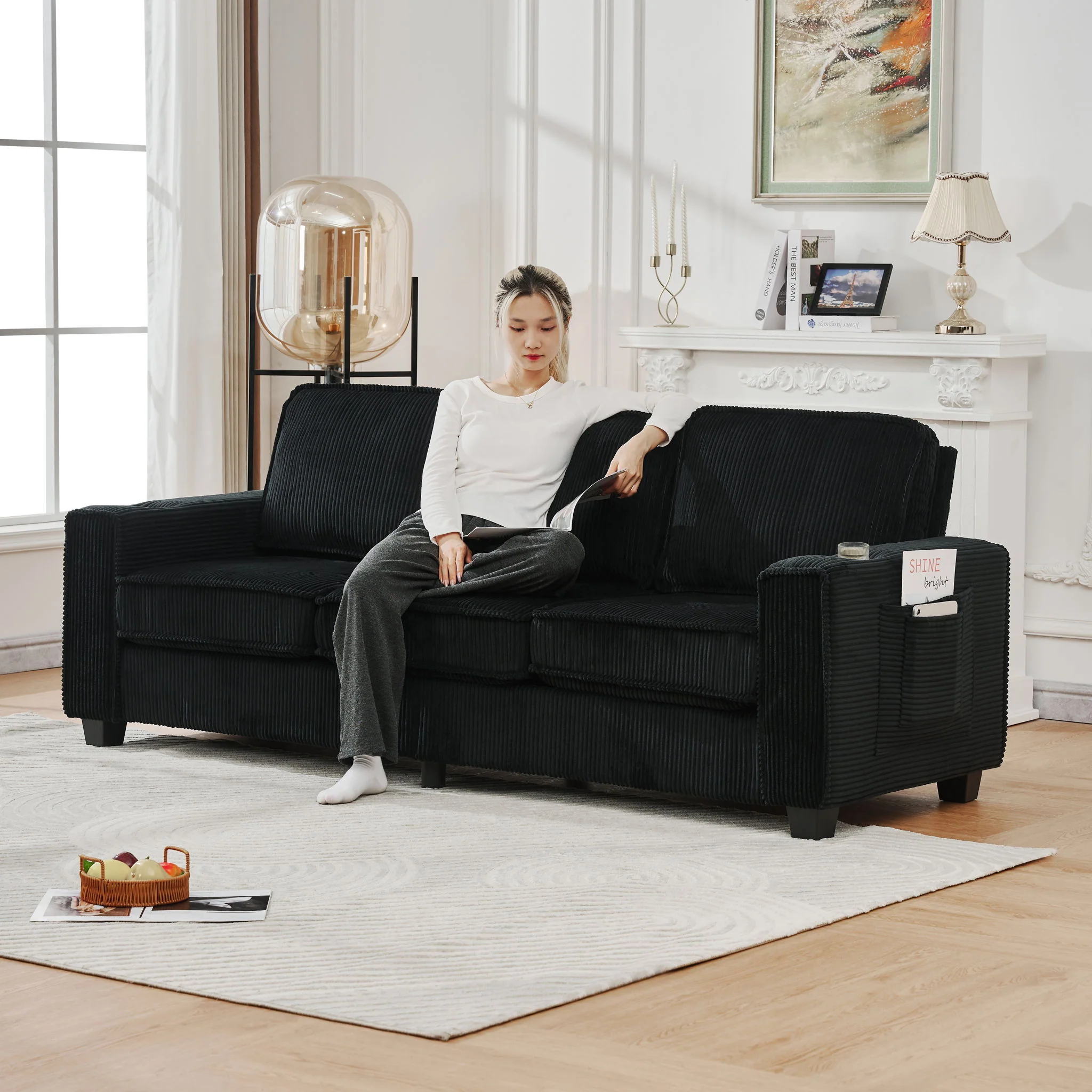 3 Seater Compact Sofa For Living Room - Image 3
