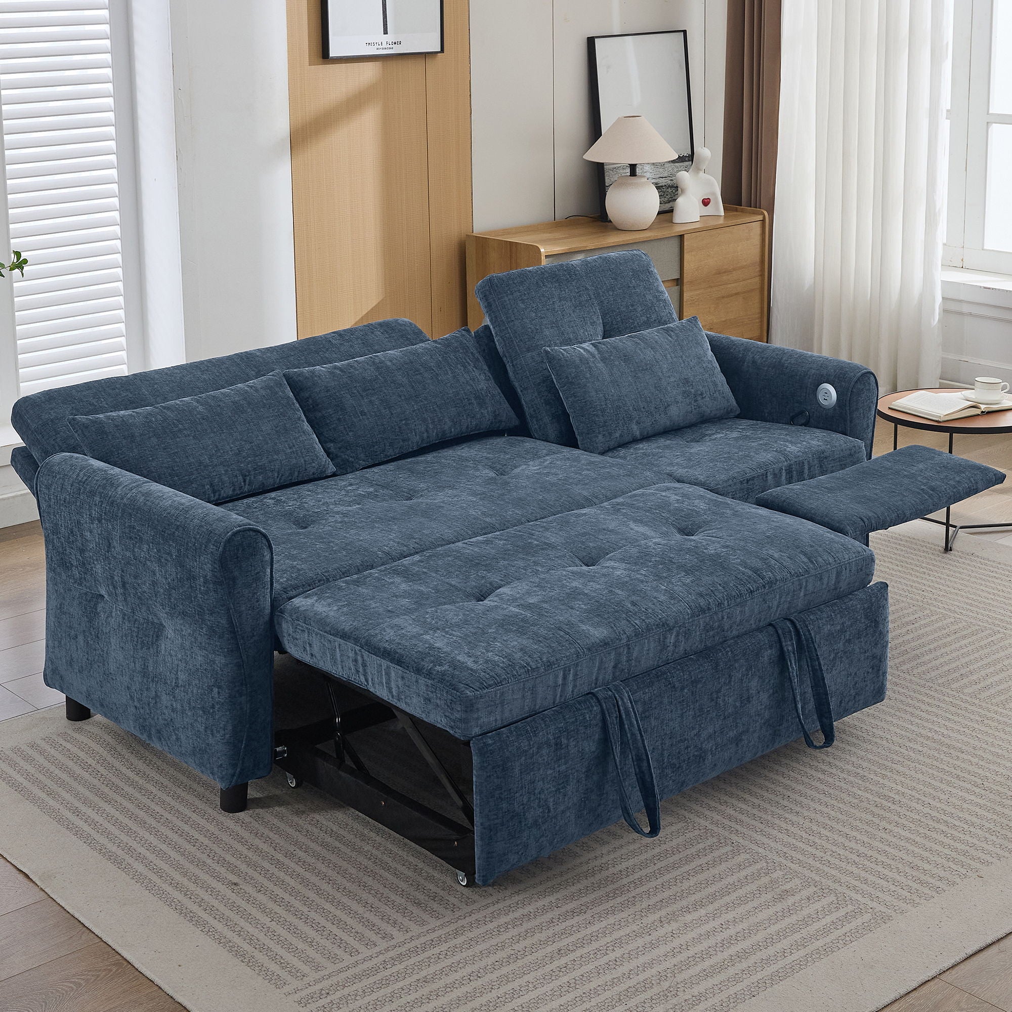 3 Seater Sofa Bed And Reversible Recliner - Image 18
