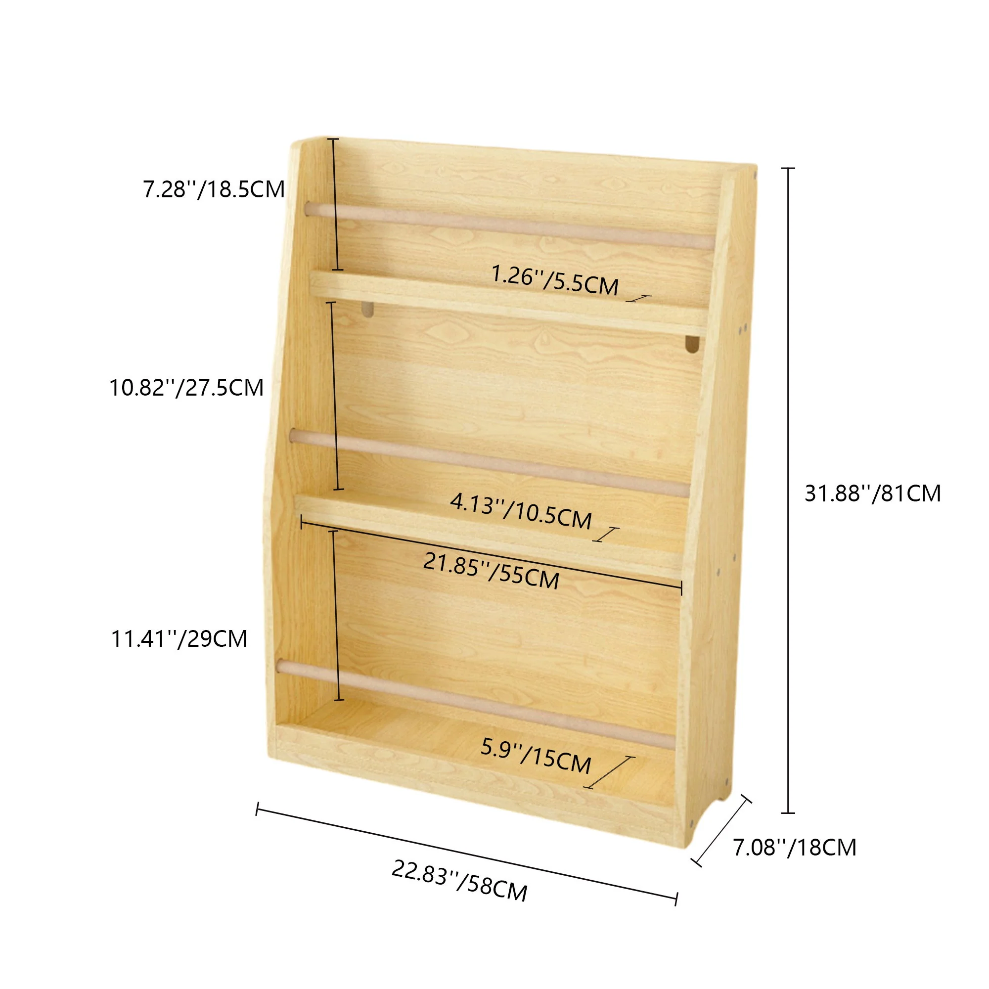 3 Tier Book Shelf, Compact Storage For Bedrooms - Image 22