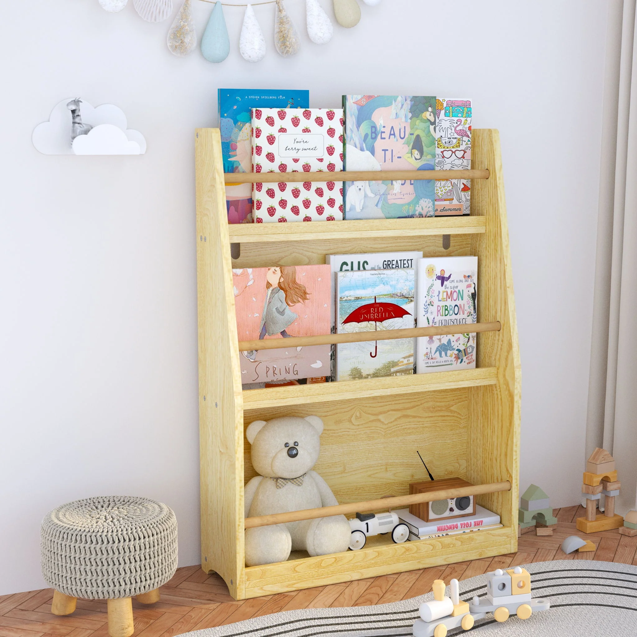 3 Tier Book Shelf, Compact Storage For Bedrooms - Image 30