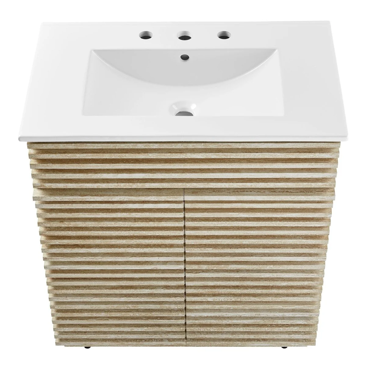 30" Mid-Century Bathroom Vanity with Sink – White - Image 8
