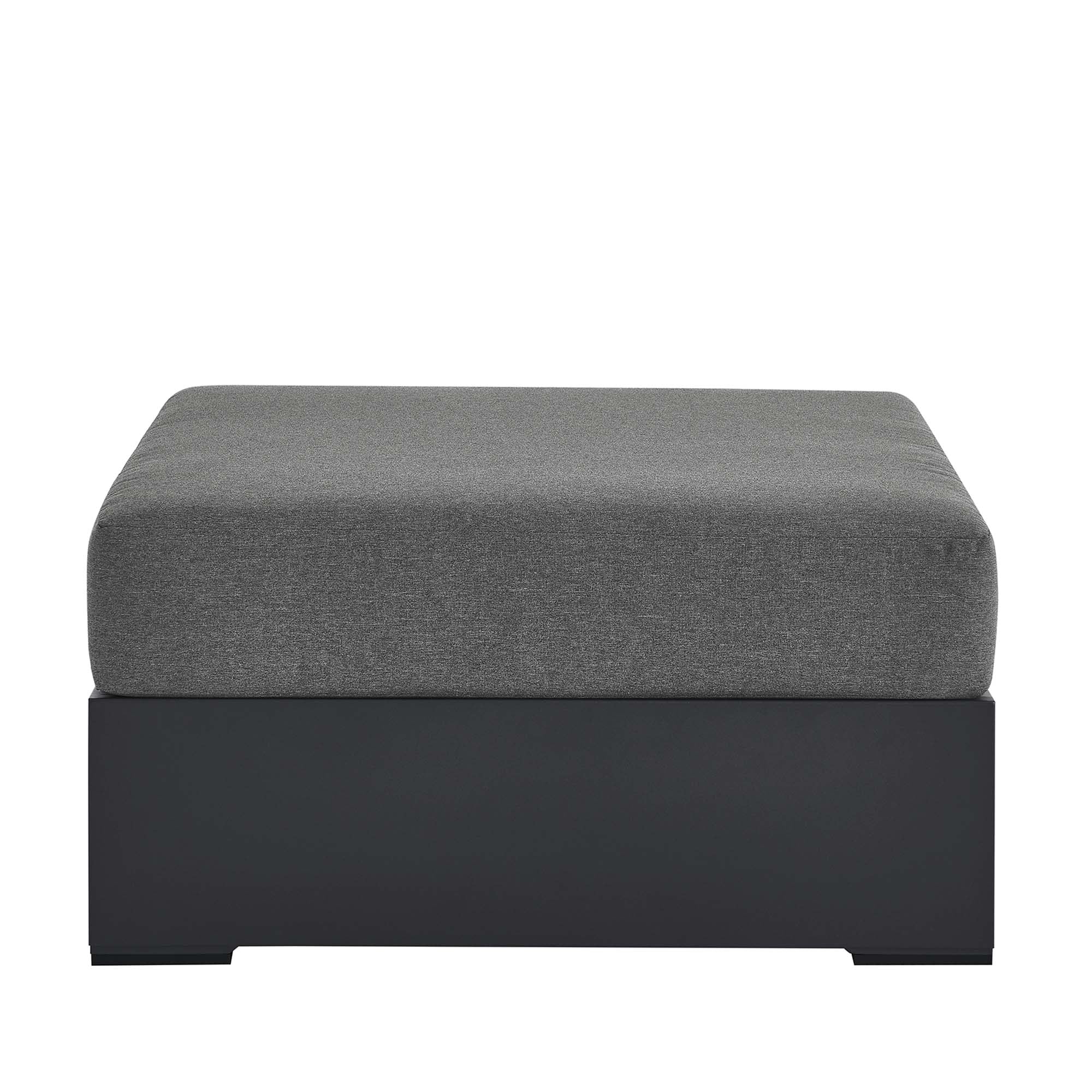 30" Outdoor Patio Aluminum Ottoman Accent Footstool for Garden Deck Porch Seating - Image 21