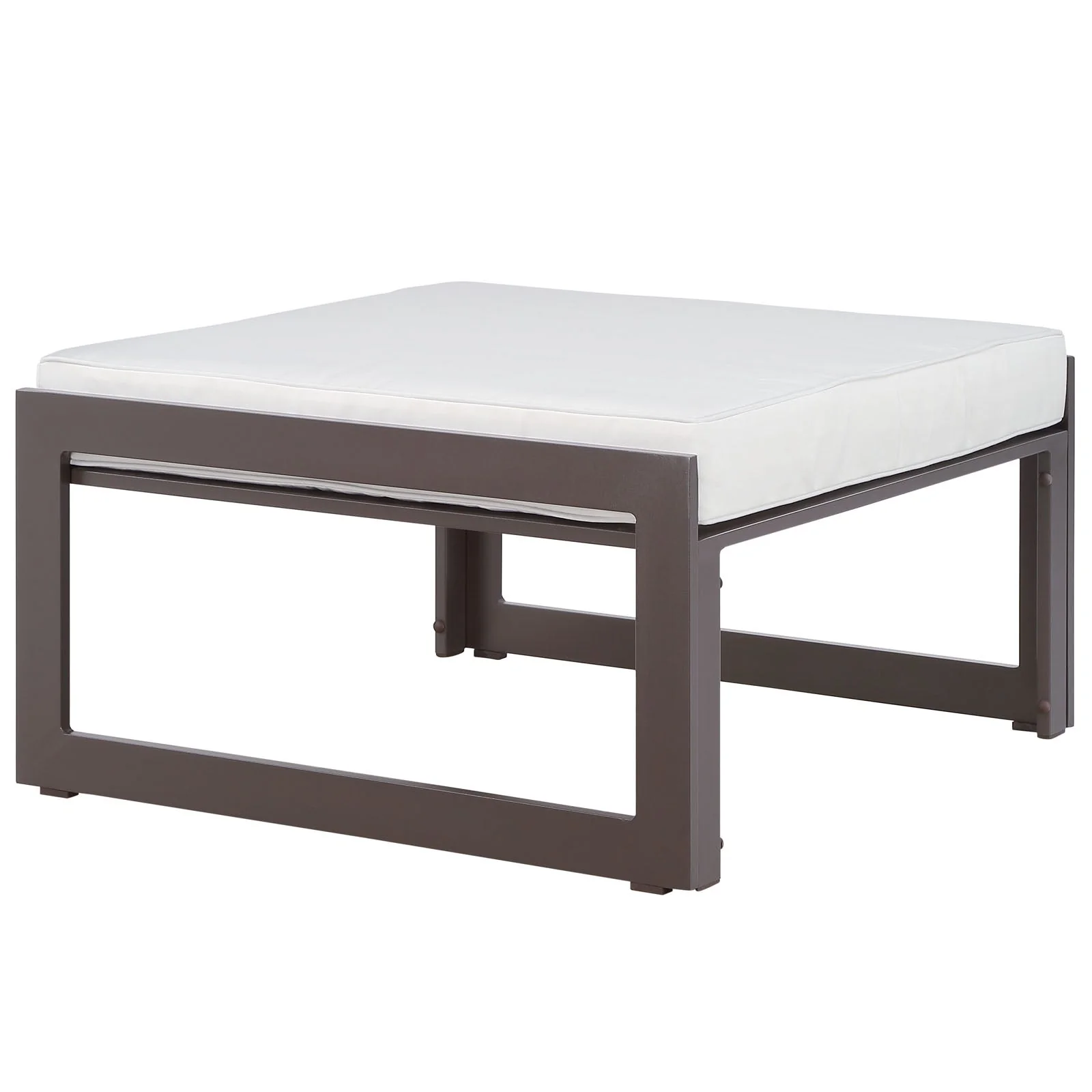 30" Outdoor Patio Ottoman - Weather-Resistant Footstool for Outdoor Seating - Image 2