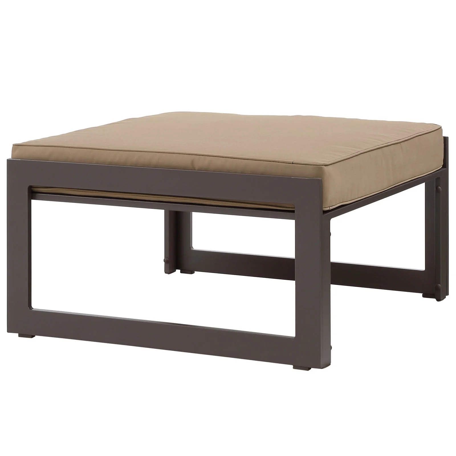 30" Outdoor Patio Ottoman - Weather-Resistant Footstool for Outdoor Seating - Image 8