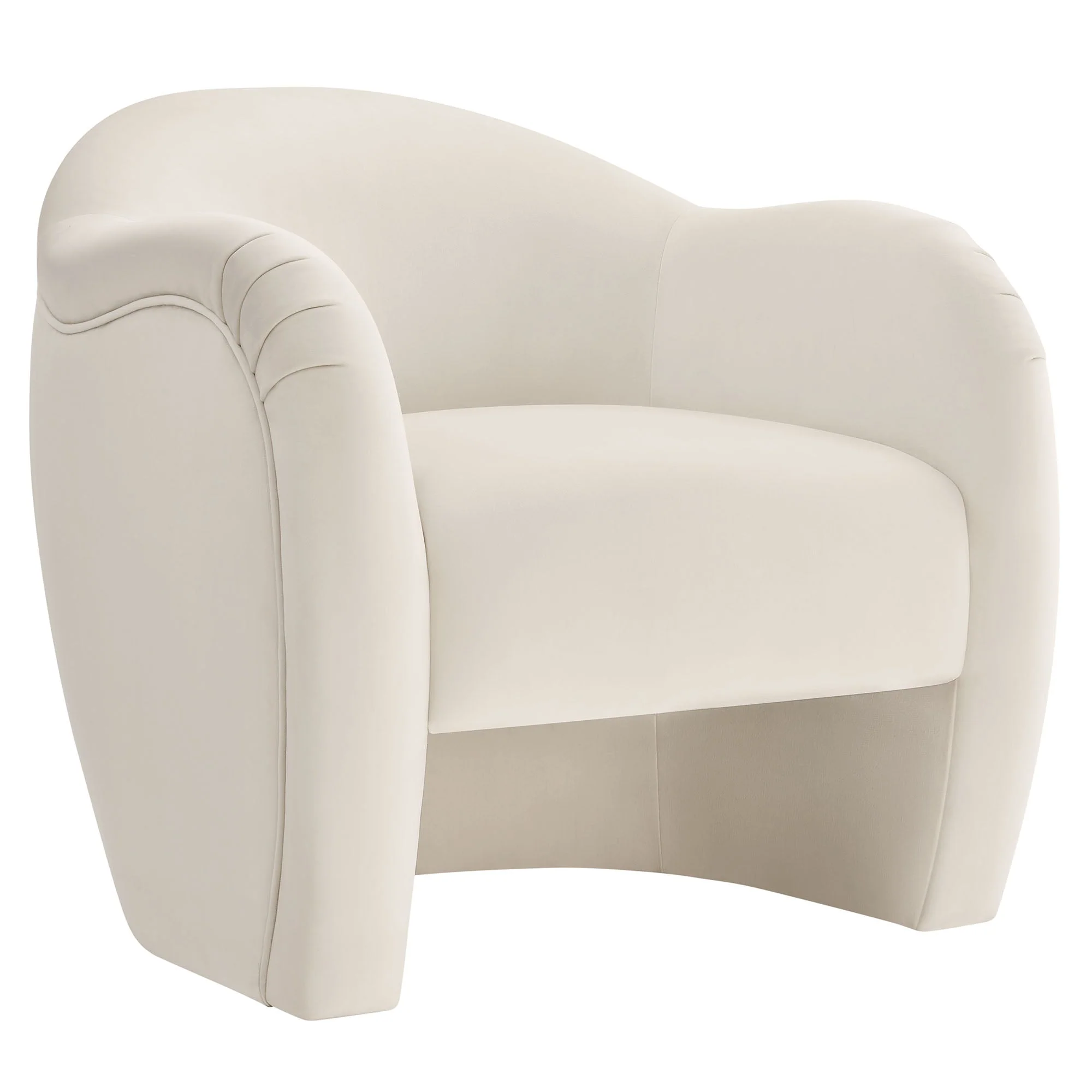 31 Inch Performance Velvet Pleated Barrel Accent Chair - Image 8