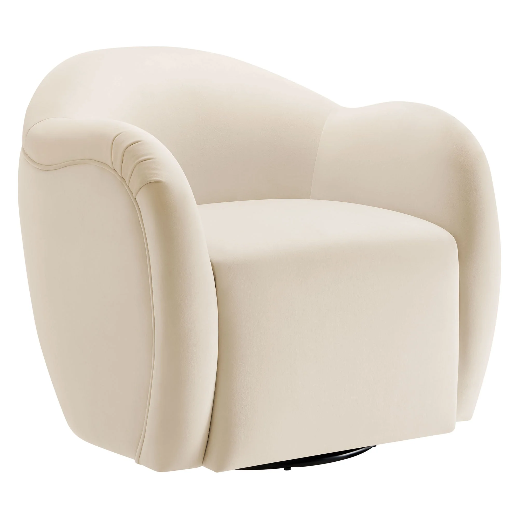 31 Inch Performance Velvet Swivel Armchair - Image 8