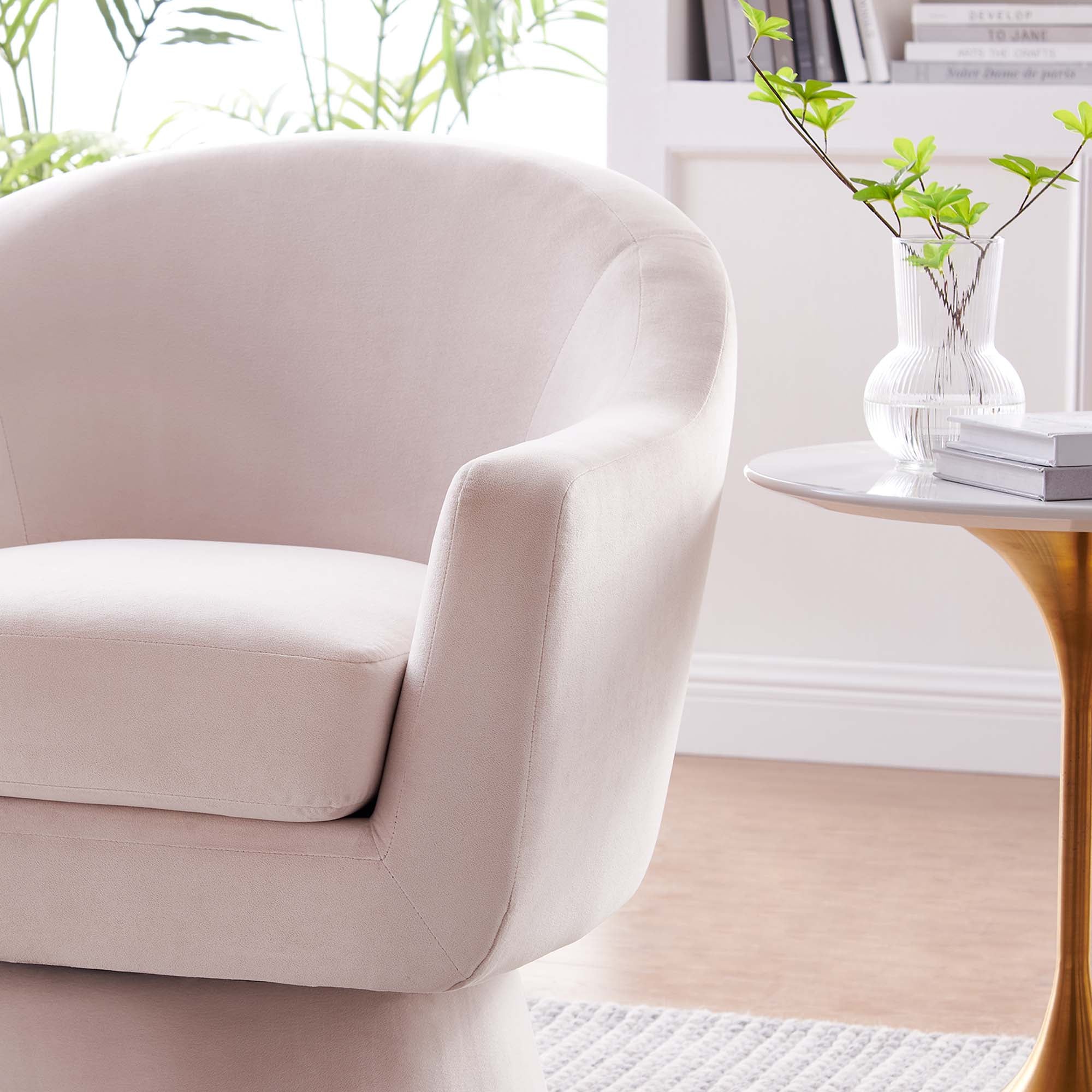 31 Inch Performance Velvet Swivel Chair - Image 18
