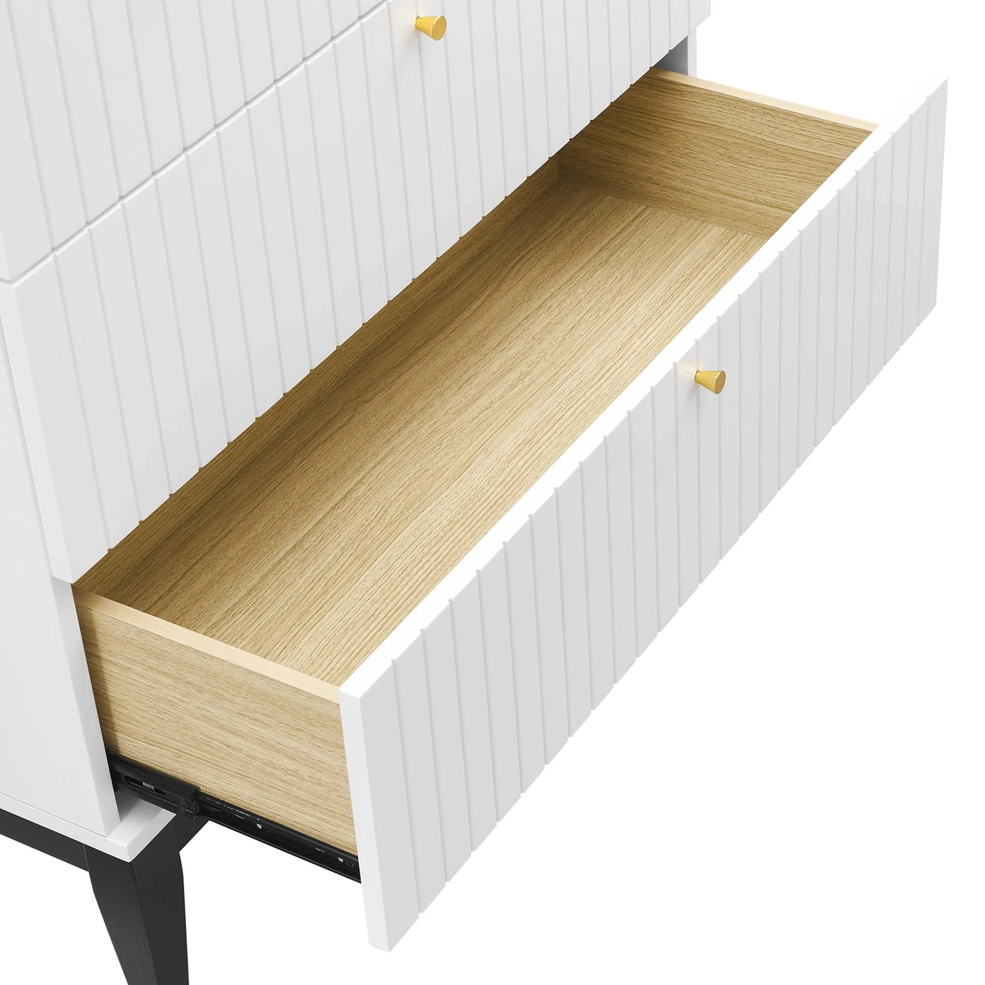 31" White Modern 5-Drawer Bedroom Chest - Image 6