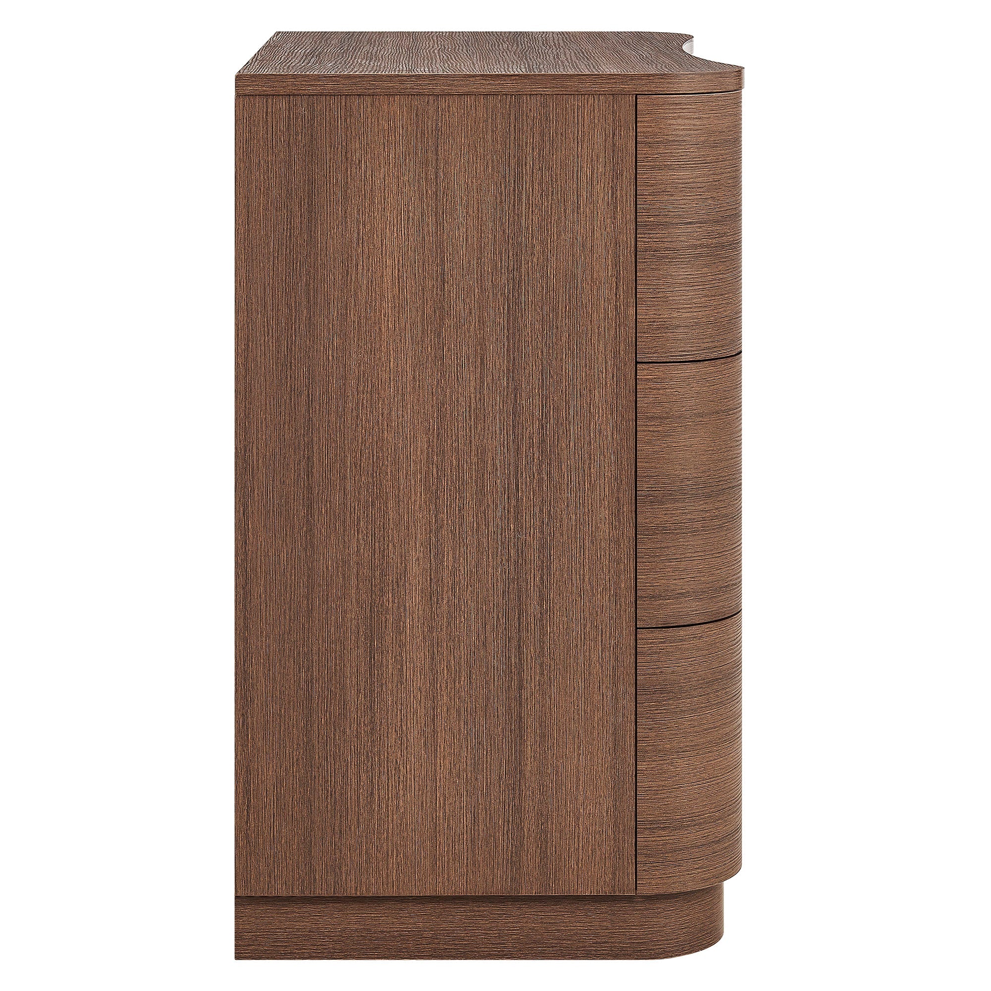 32" Brushed Light Oak Curved 3-Drawer Compact Dresser - Image 15