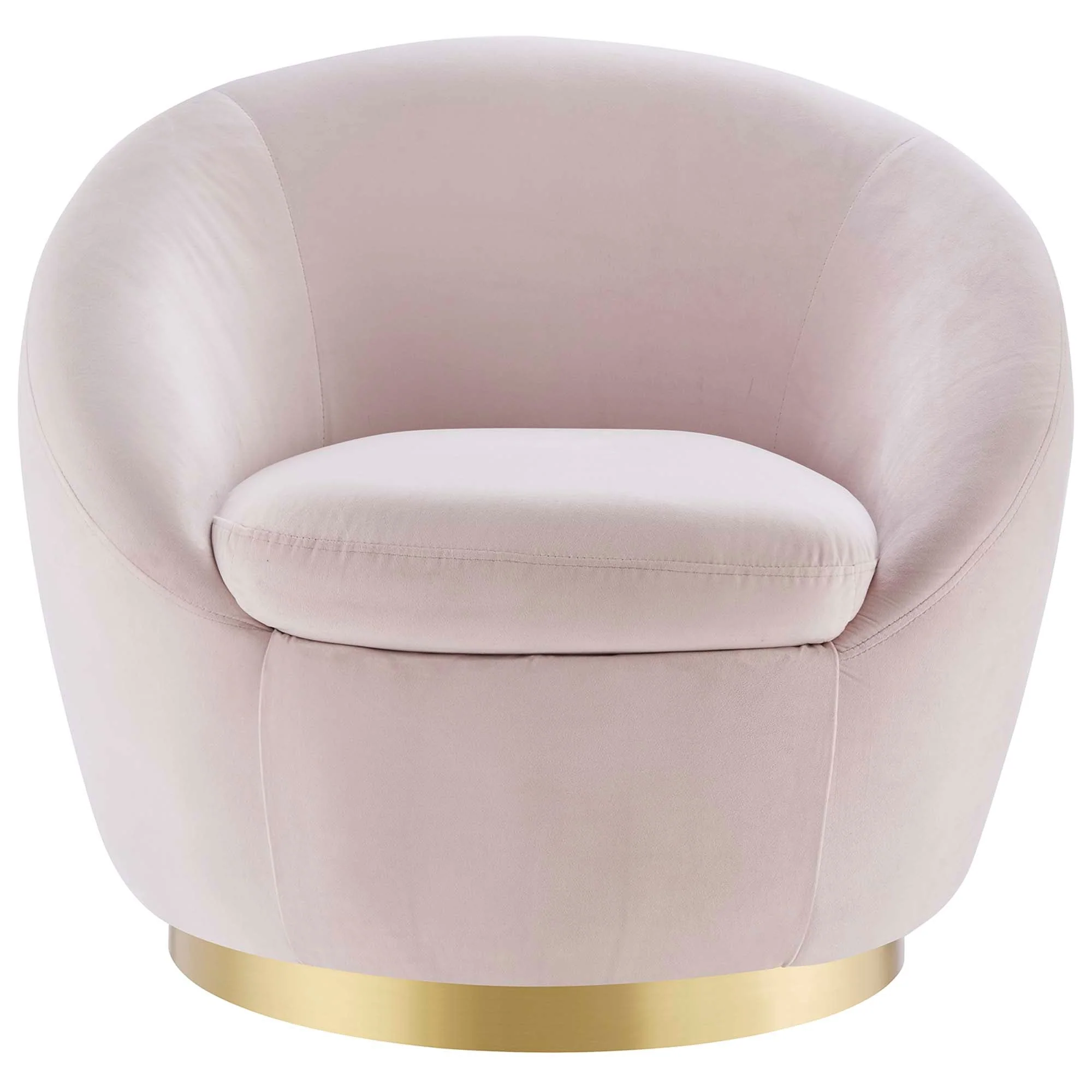 32 Inch Buttercup Performance Velvet Swivel Accent Chair with Gold Metal Base - Image 16