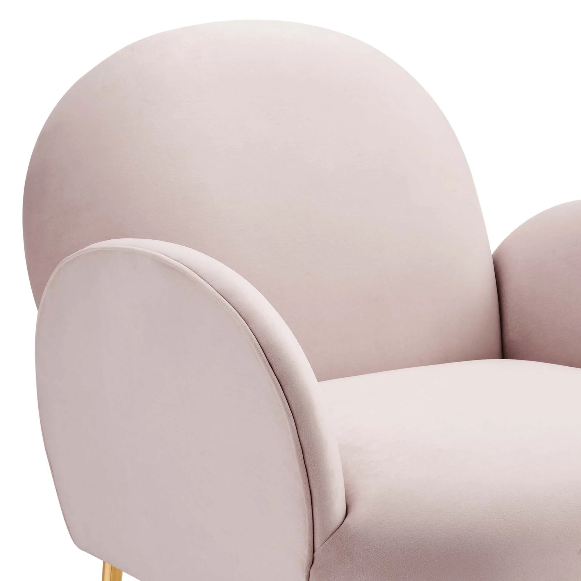 32 Inch Performance Velvet Armchair with Gold Stainless Steel Legs - Image 23