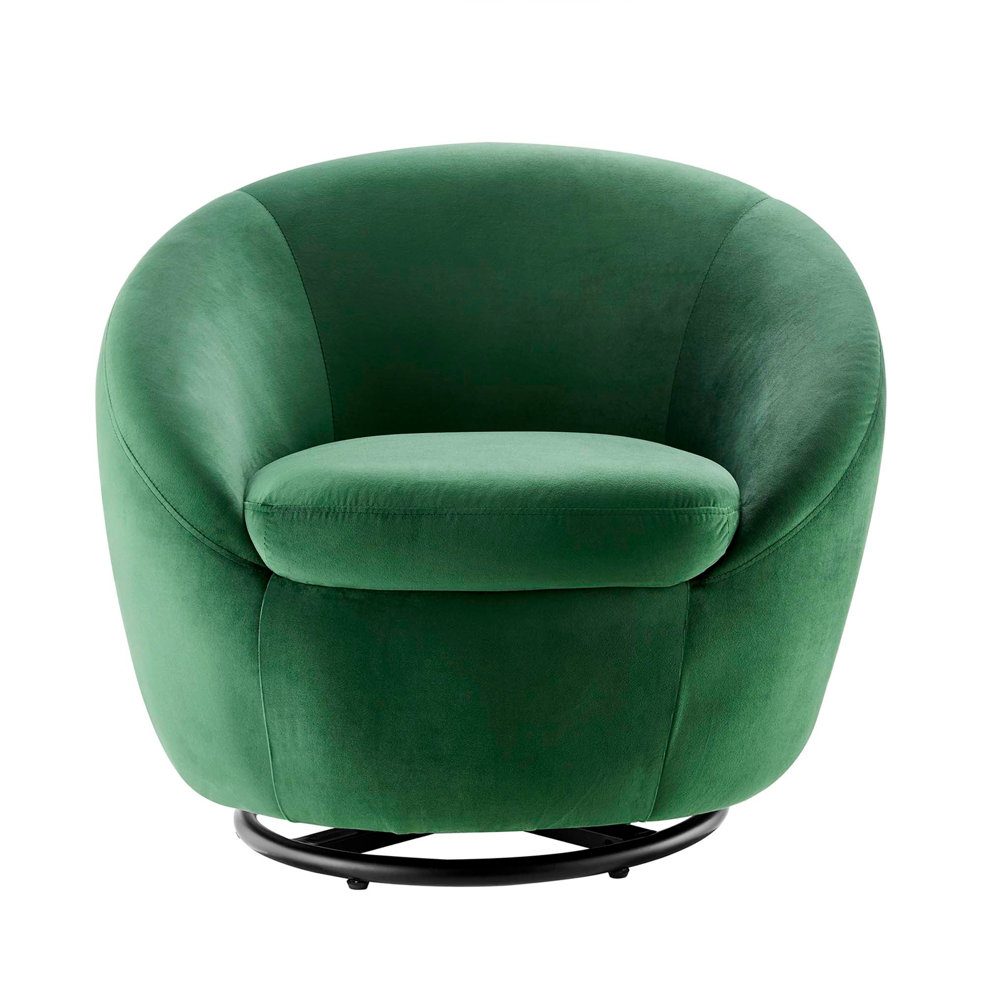 32 Inch Performance Velvet Swivel Chair - Image 4