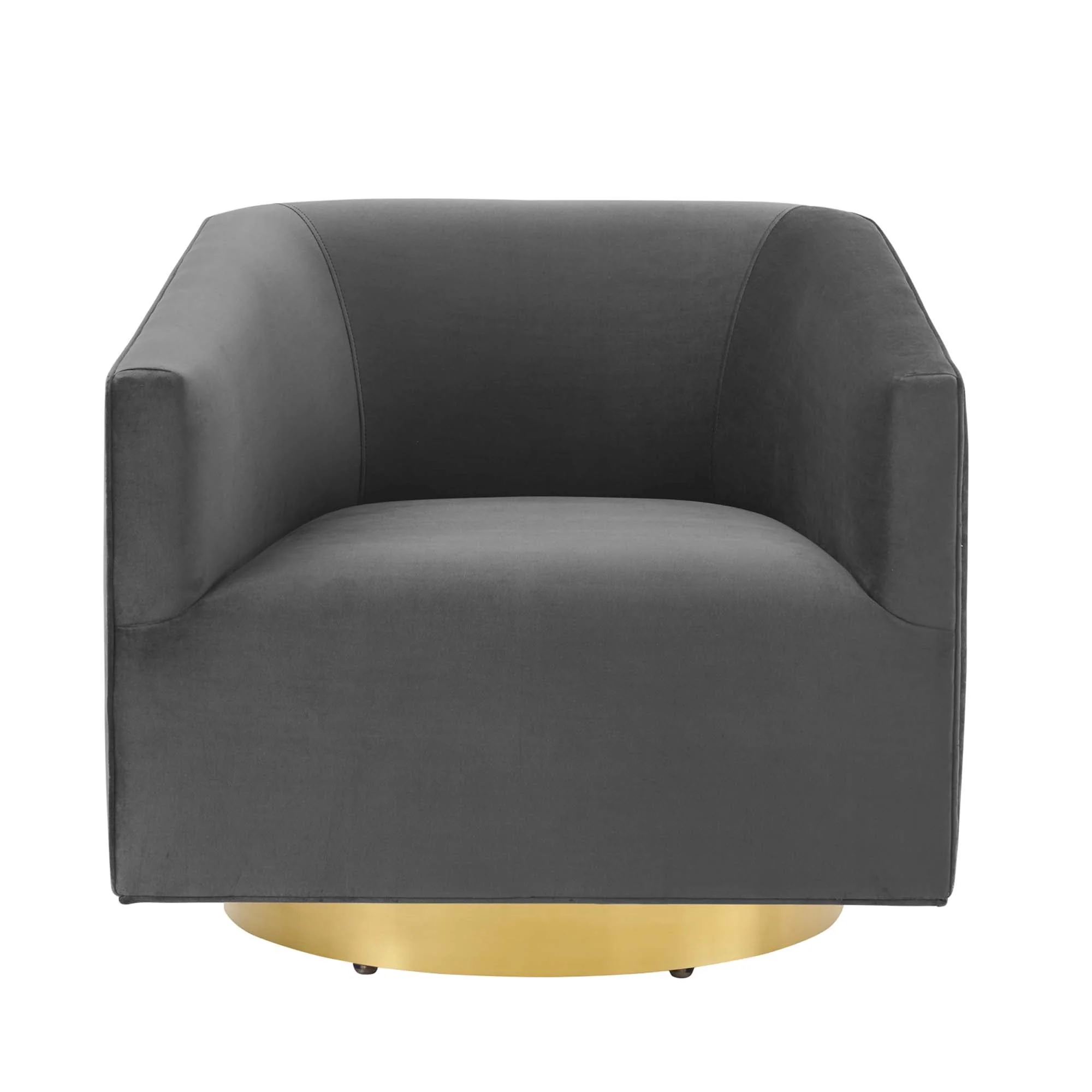 32 Inch Performance Velvet Swivel Lounge Chair - Image 4