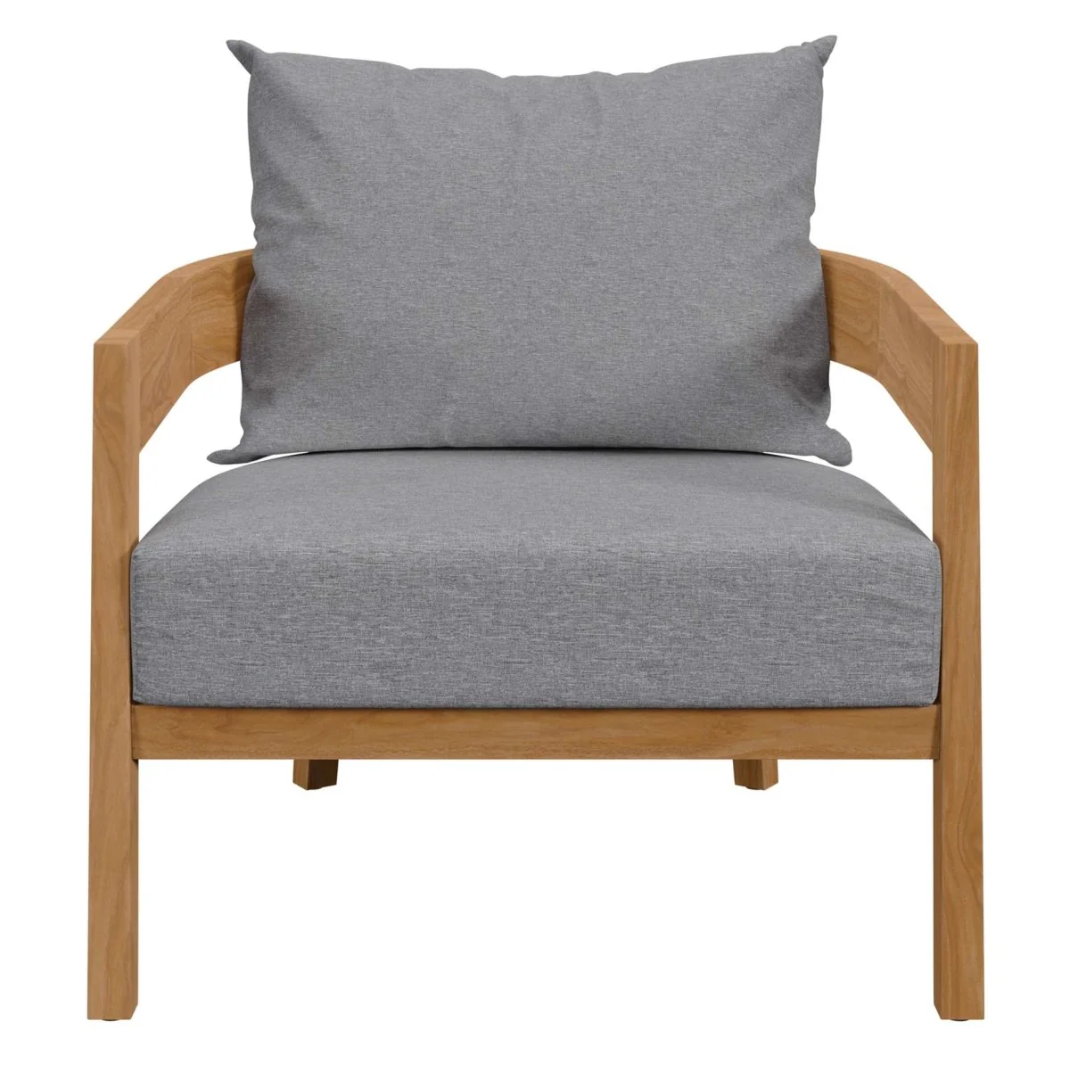 32" Natural Teak Outdoor Patio Armchair — Classic Weather-Resistant Seating - Image 22