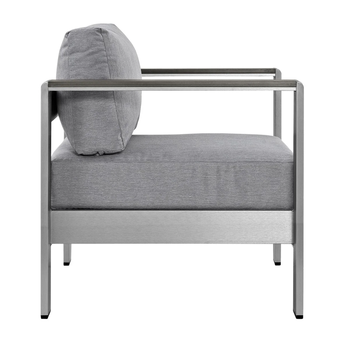 32" Outdoor Aluminum Armchair, Patio Seating with Comfortable Cushion and Durable Frame - Image 10
